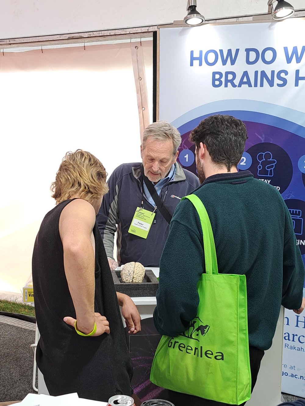 ABP co-lead Prof Peter Thorne talking to some interested show attendees