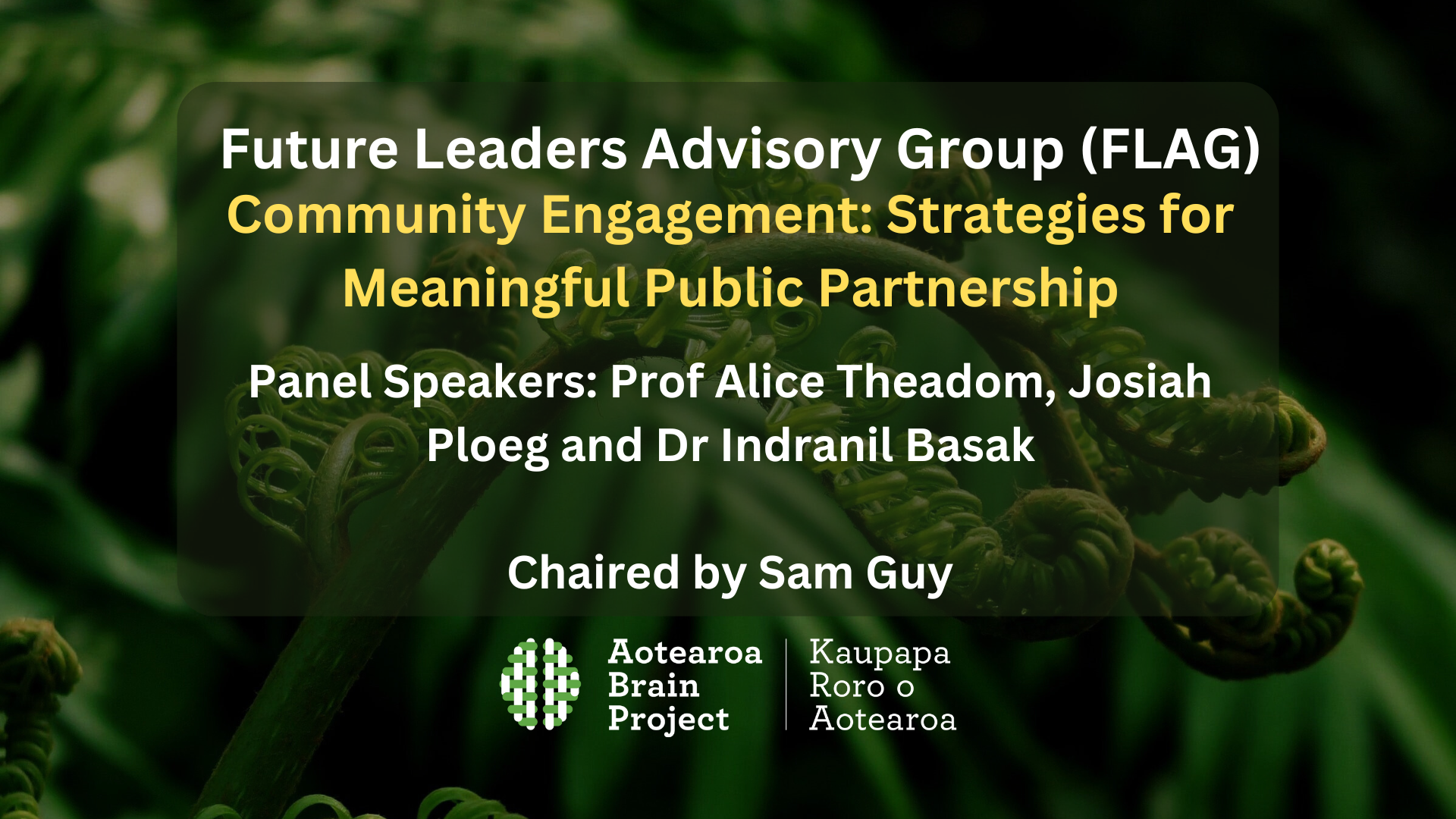 FLAG Webinar: Community Engagement - Strategies for Meaningful Public Partnership