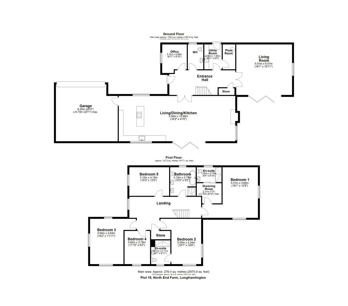 Floor plan of a two-story house showing rooms, dimensions, and layout, including bedrooms, bathrooms, living areas, kitchen, garage, and utility spaces.
