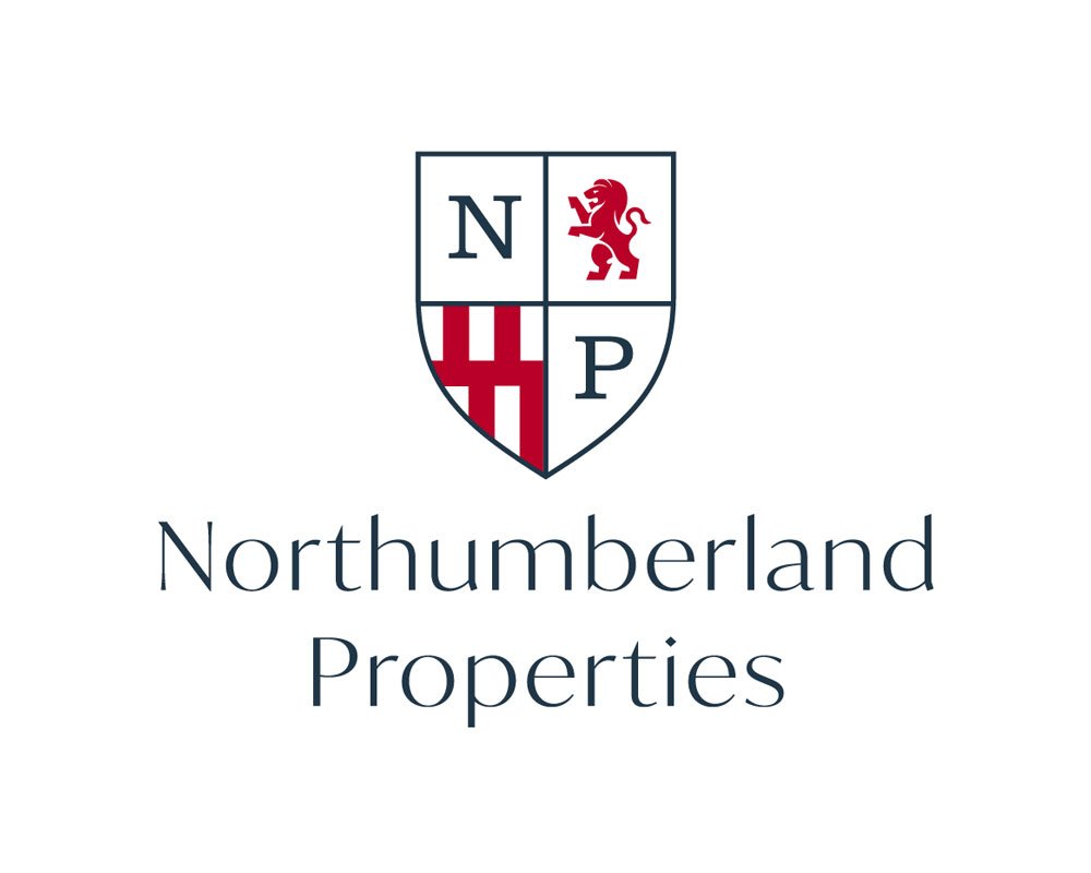 Logo of Northumberland Properties featuring a shield with the letters N, P, and a lion emblem, and the text "Northumberland Properties" below.