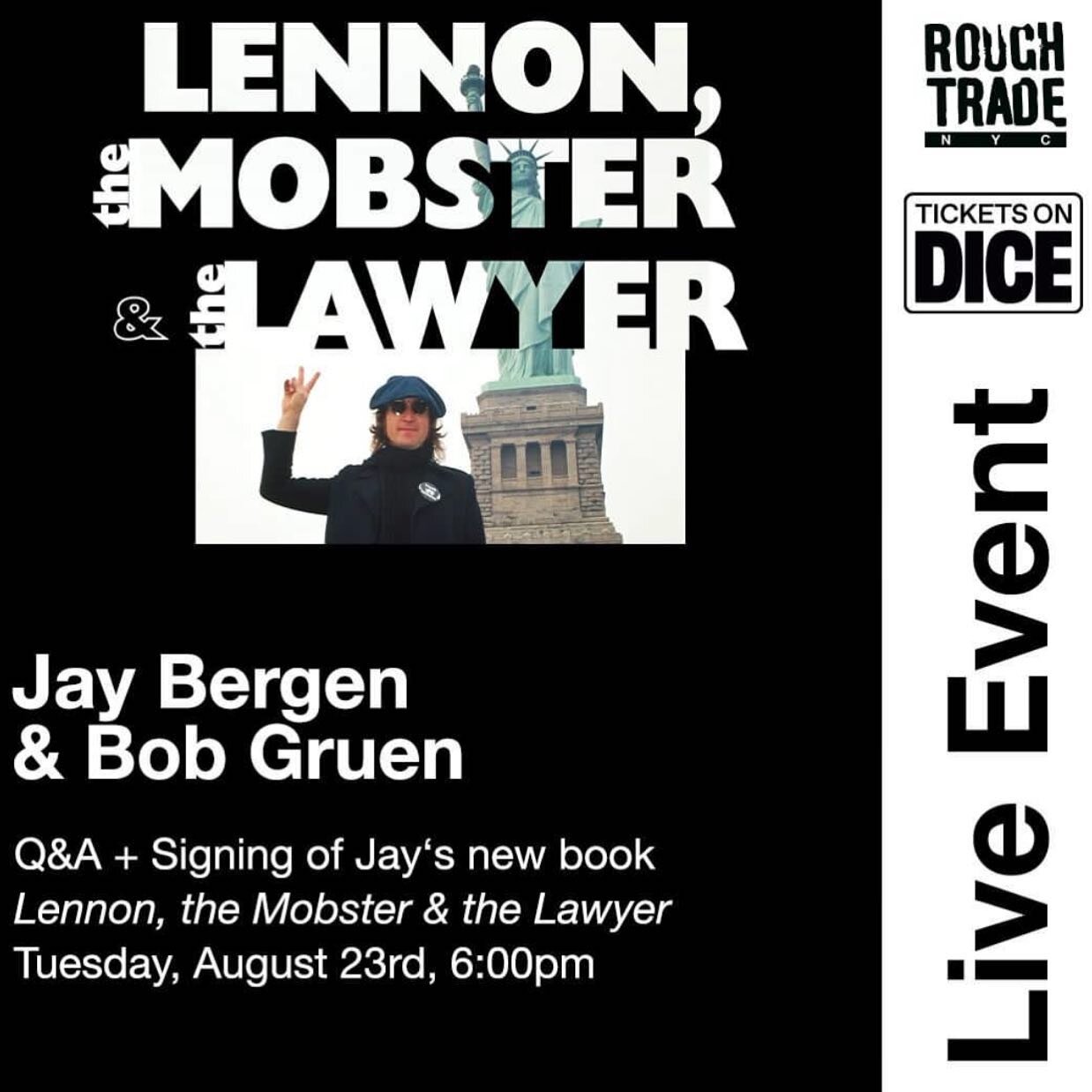 Had a wonderful and exciting trip to Chicago and will be sharing some memories soon, but wanted to remind you all that I will be at Rough Trade NYC for book signing and a Q&amp;A with the legendary @bob_gruen! I hope you can make it!