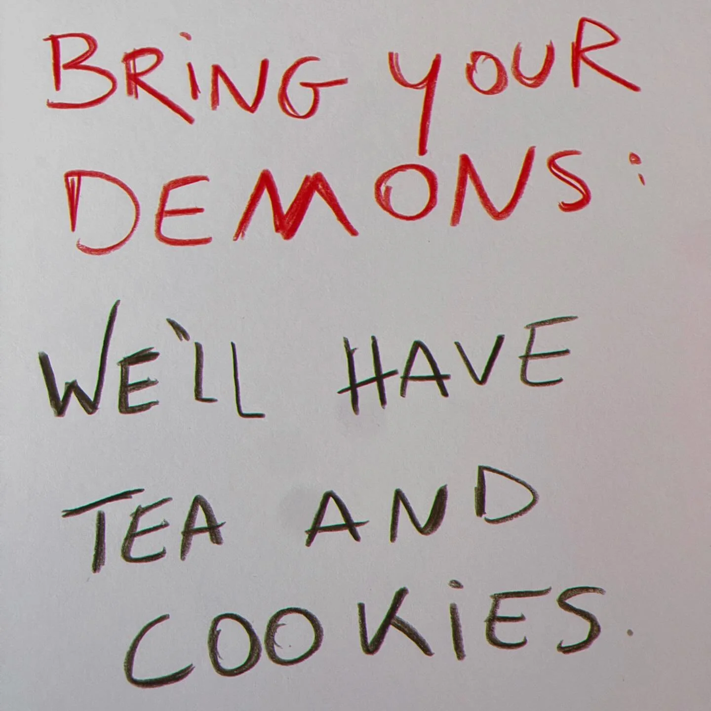 🍪 SHADOW HIVE CIRCLES 🍪 

Bring your demons, we&rsquo;ll pour them some tea and offer them cookies &mdash; In these gatherings we&rsquo;re embracing the full spectrum of the human experience, we recognize mental health, grief, and sorrow not as pro