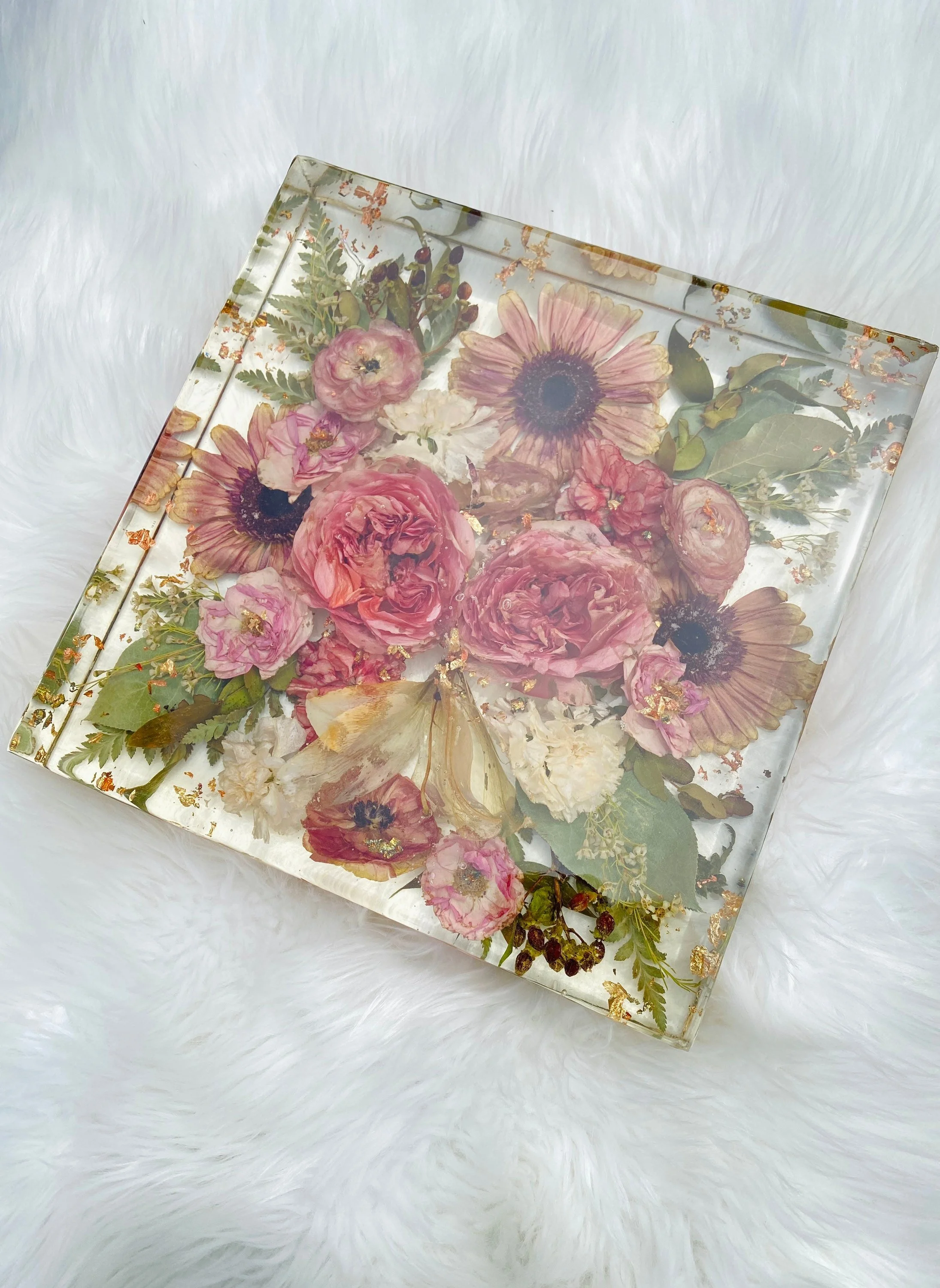 Colorful flakes added