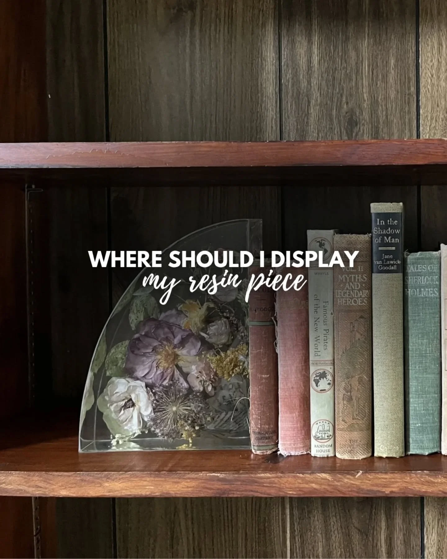 Resin pieces are easy to display since they can stand on their own.
Choose a spot you enjoy looking at, but avoid direct sunlight to protect the clarity of the resin.

You can reach out anytime to create a keepsake for your bouquet or milestone flowe