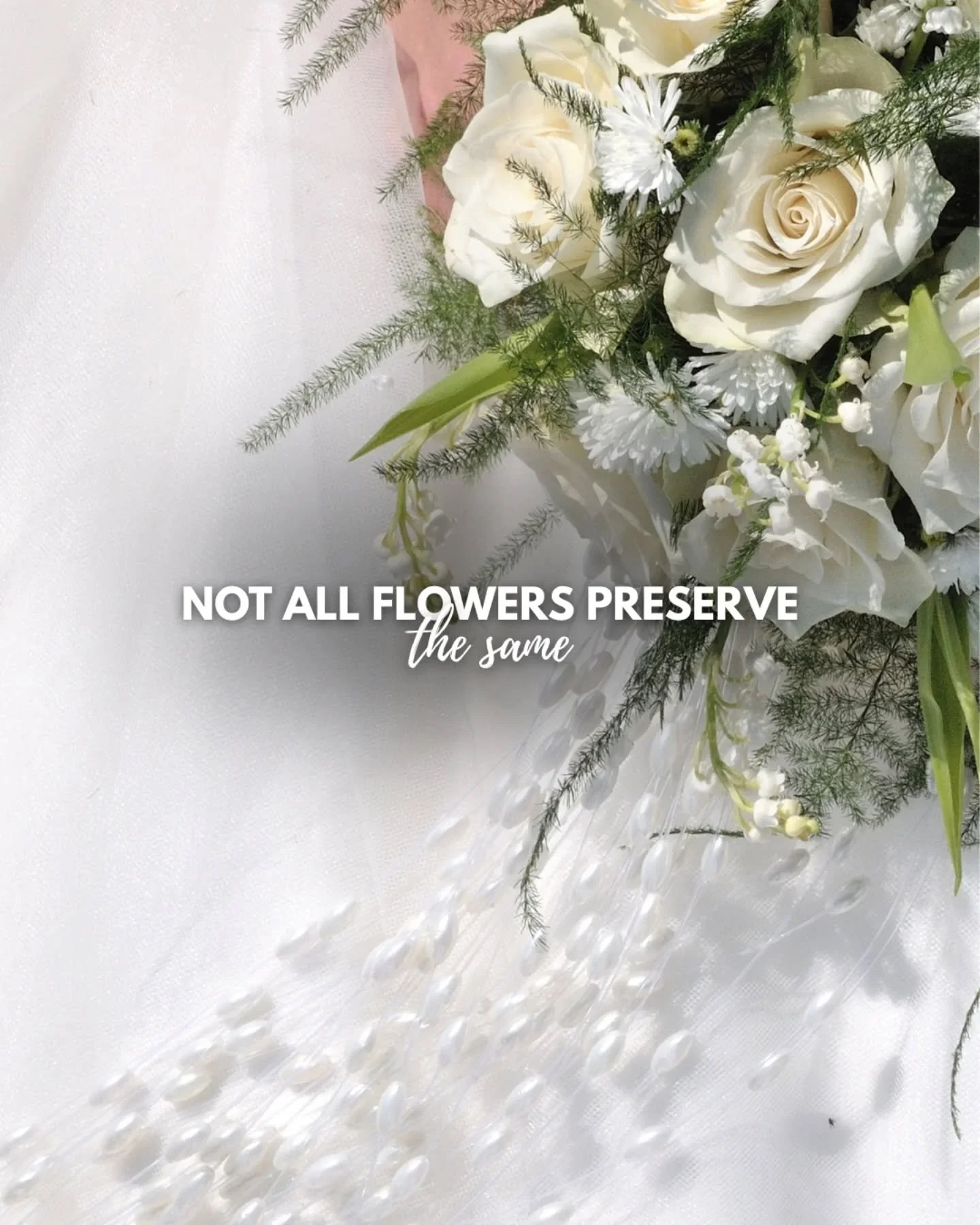 Most flowers can be preserved but not all flowers preserve the same way. Some stay vibrant and full, while others naturally shift in color, become delicate, or change shape as they dry. 

The best results always come from fresh flowers and early book