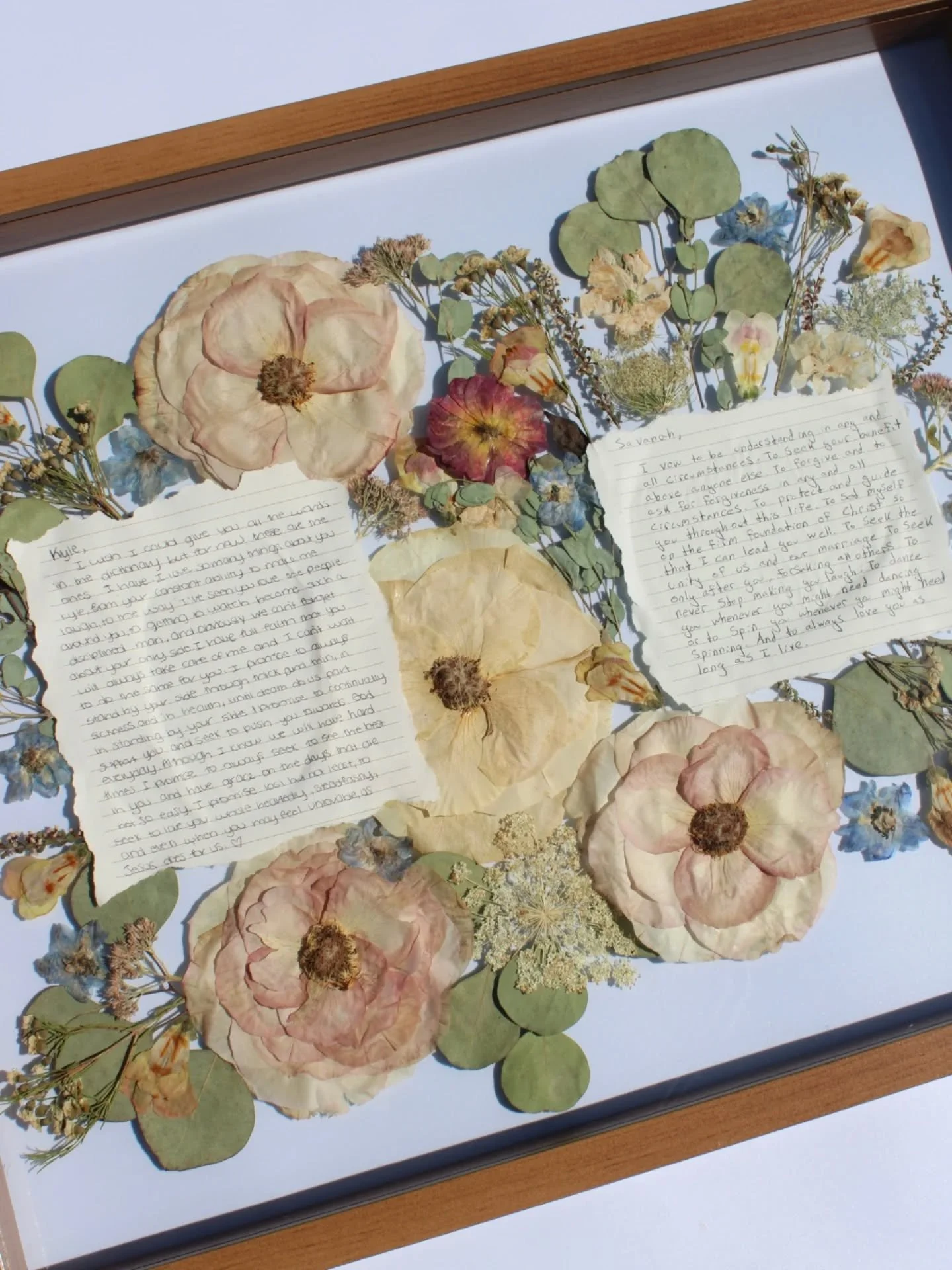 A keepsake that holds both the flowers and the words from your special day. 🌸

Book your flower preservation with us through the link in bio.

#flowerpreservation #weddingkeepsake #newmexicowedding #pressedflowerframe #designsbymaha