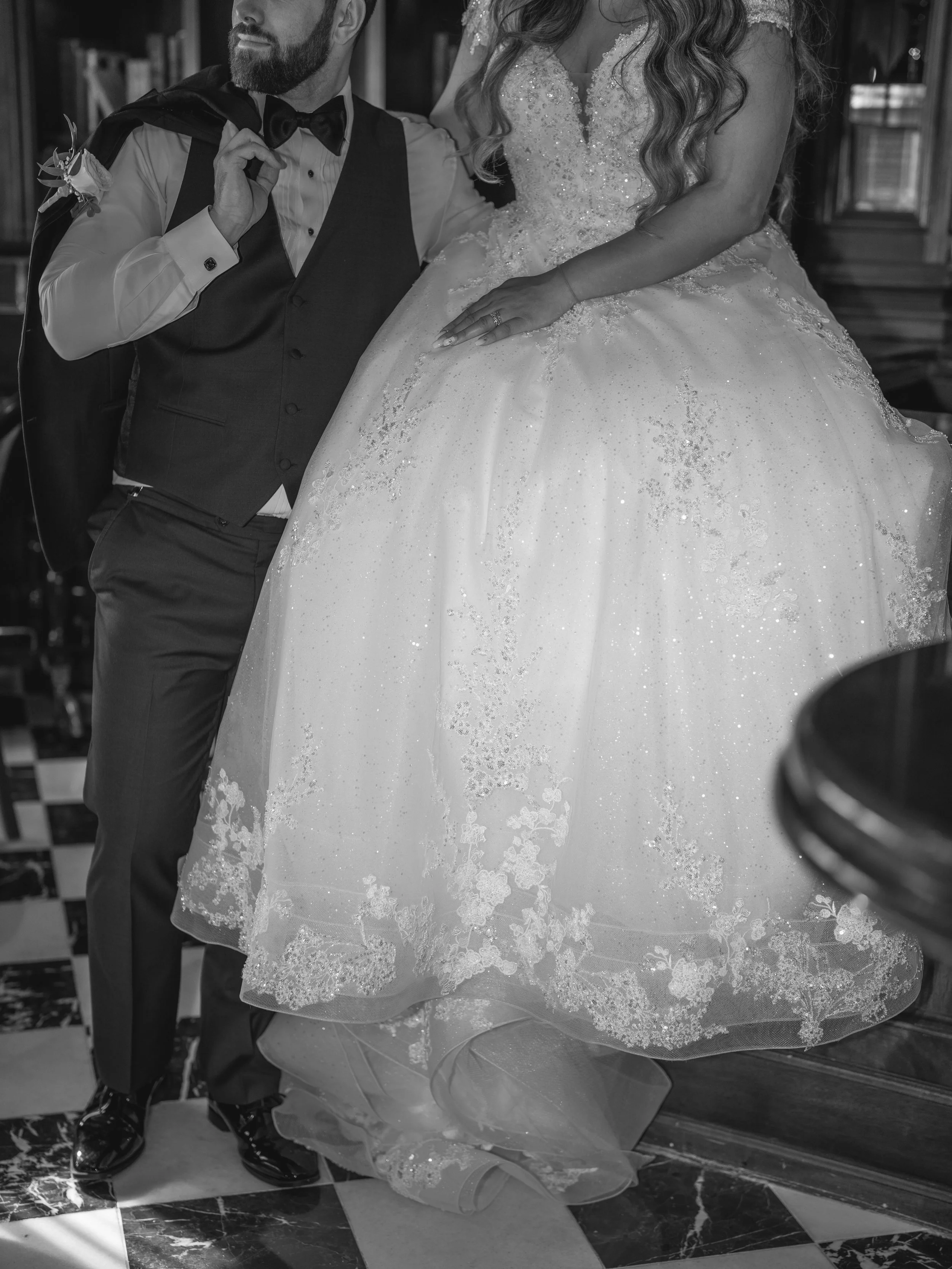 Bride and groom bar photo at The Park Savoy Estate in Florham Park, NJ by wedding photographer, Jessica Anne Photography