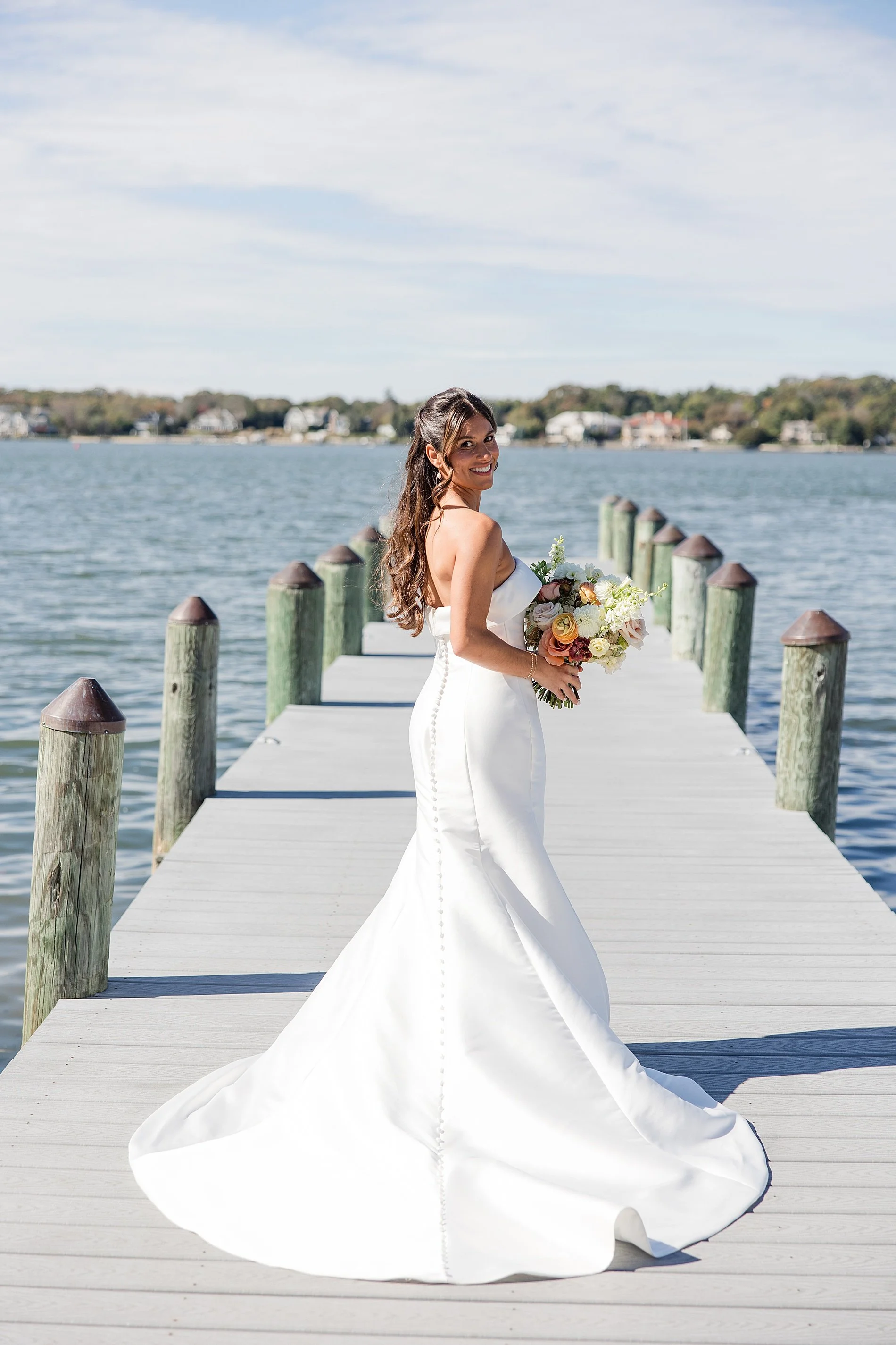  Bridal portraits by the water at Clarks Landing  
