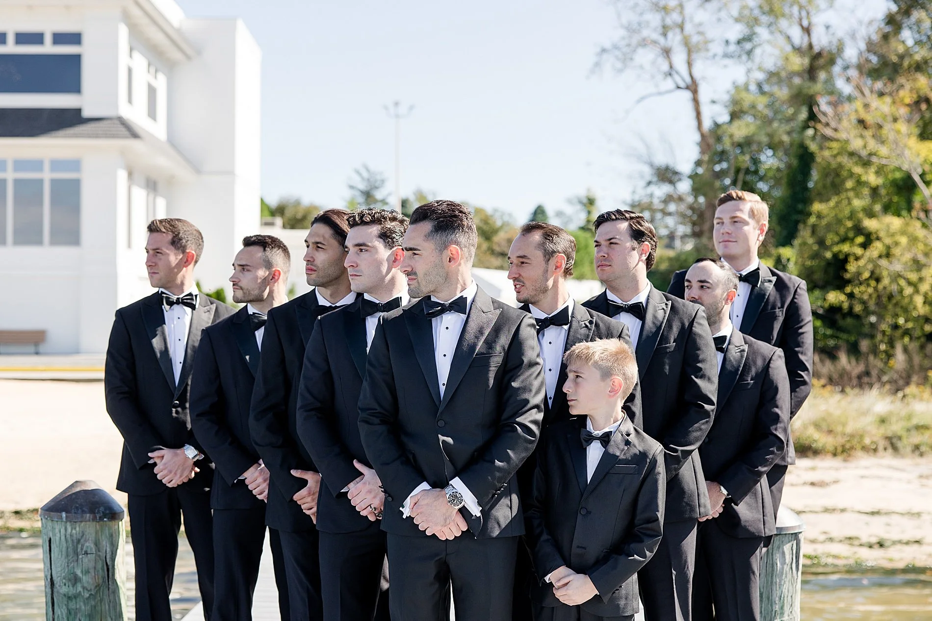  groom with groomsmen 