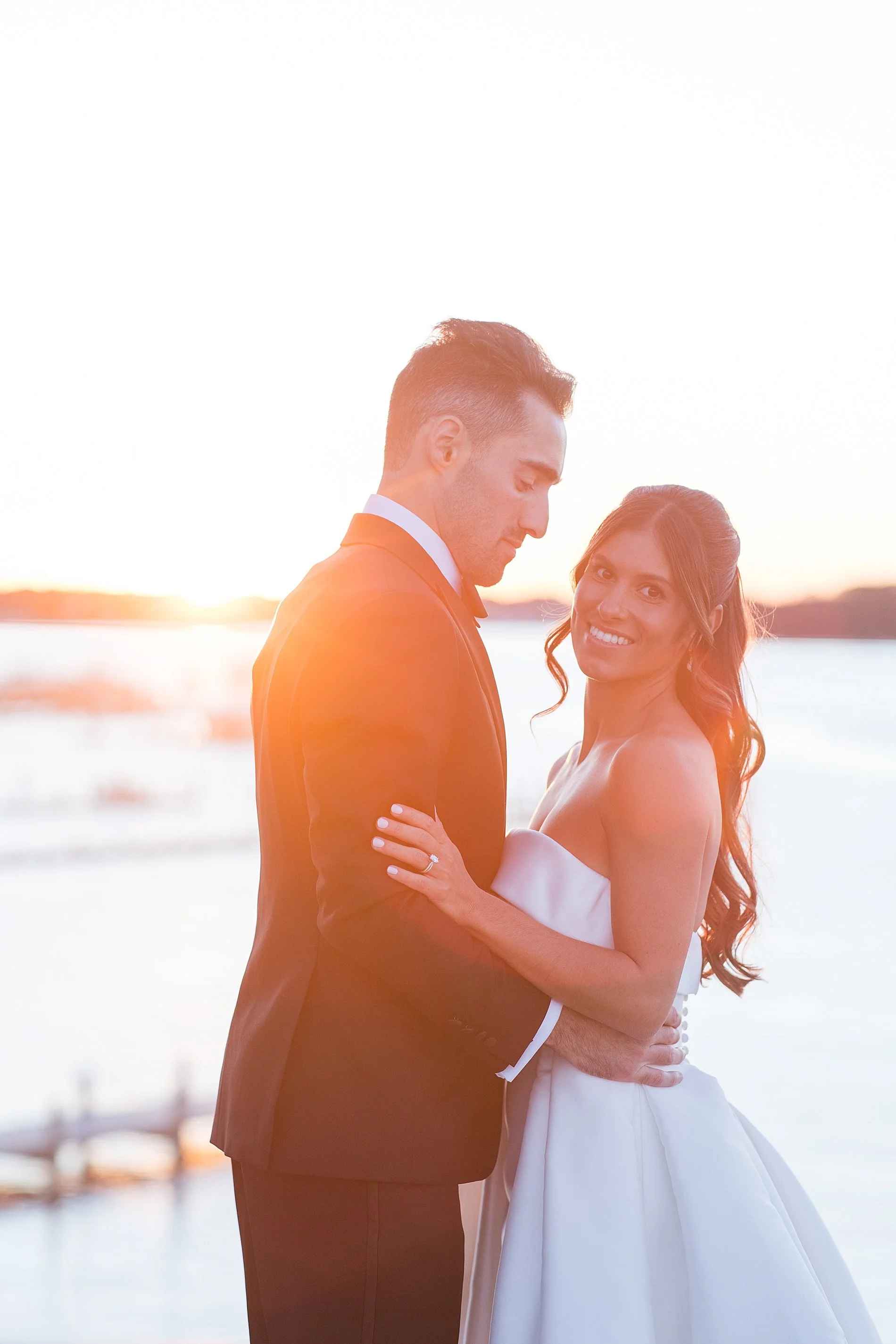  sunset wedding portraits at Clarks Landing Wedding in Point Pleasant Beach, NJ 