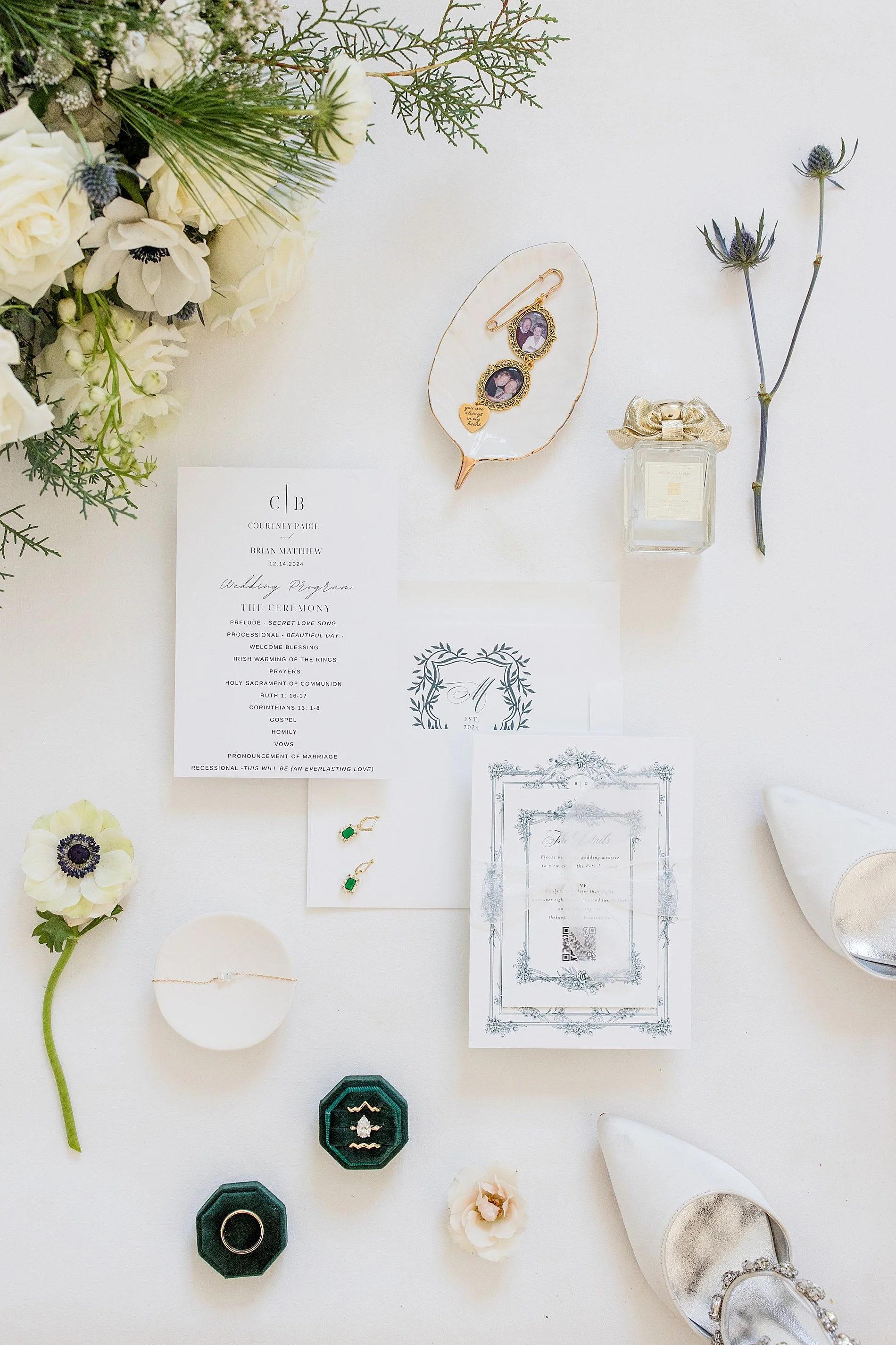  wedding details and flat lay design 