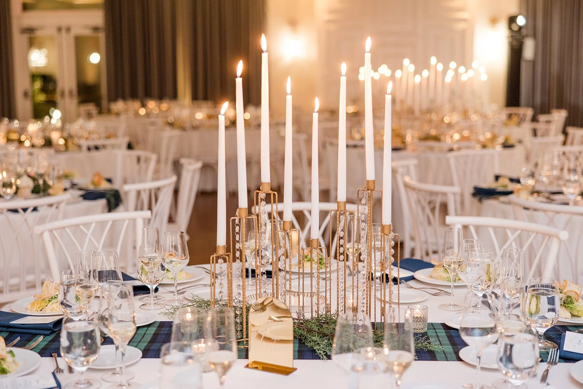  elegant winter wedding reception at TillingHouse 