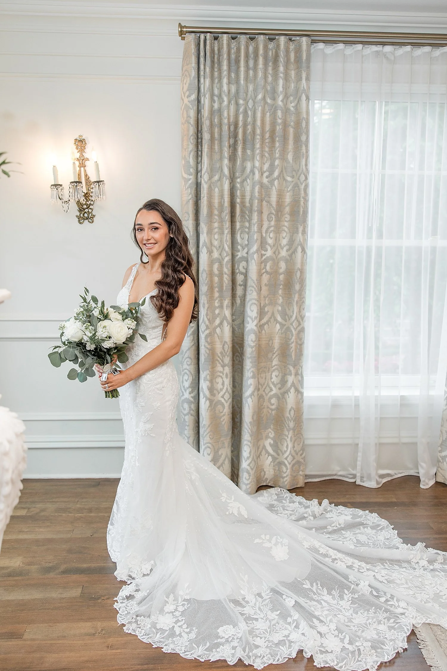  bride in wedding dress at Park Savoy Estate  