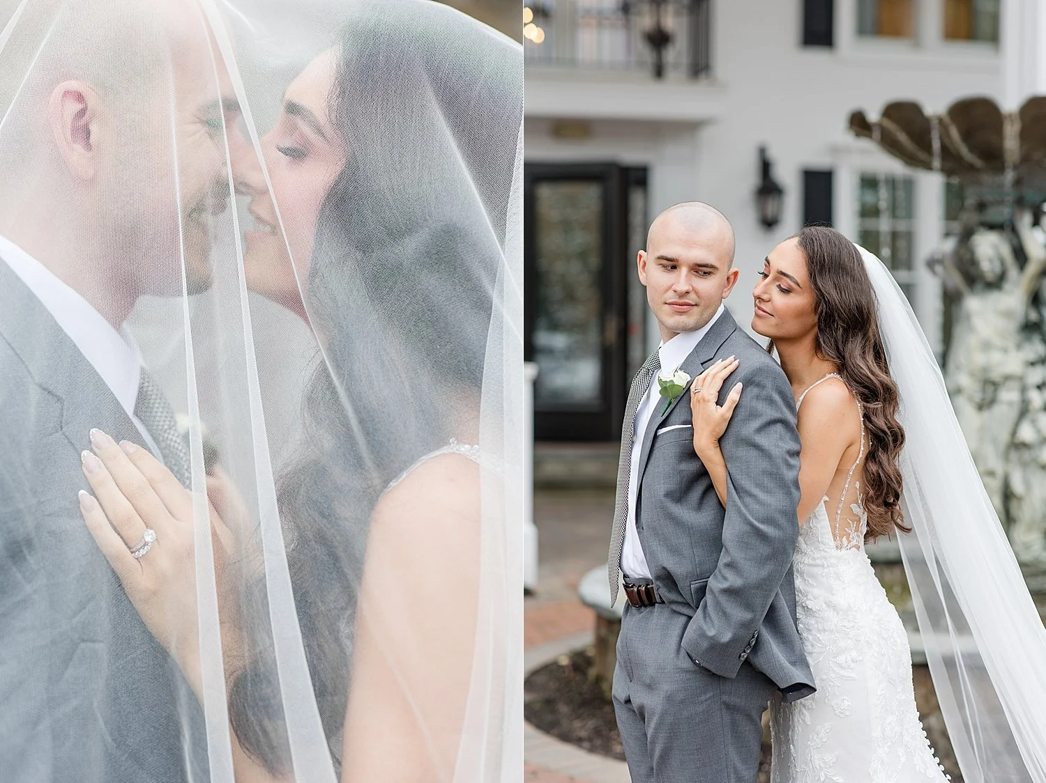  romantic wedding photos of bride and groom at Park Savoy 