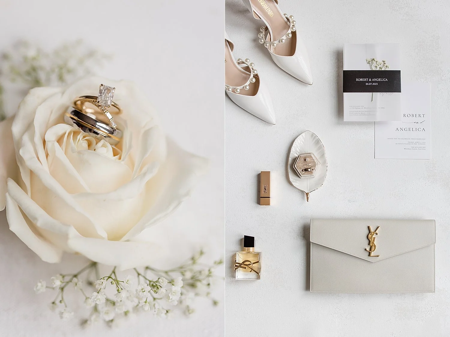  flatly wedding details from Elegant spring wedding at Ryland Inn 