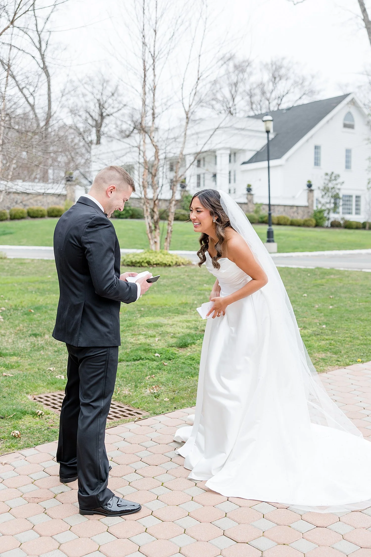  candid photos from bride and groom during private vow exchange 
