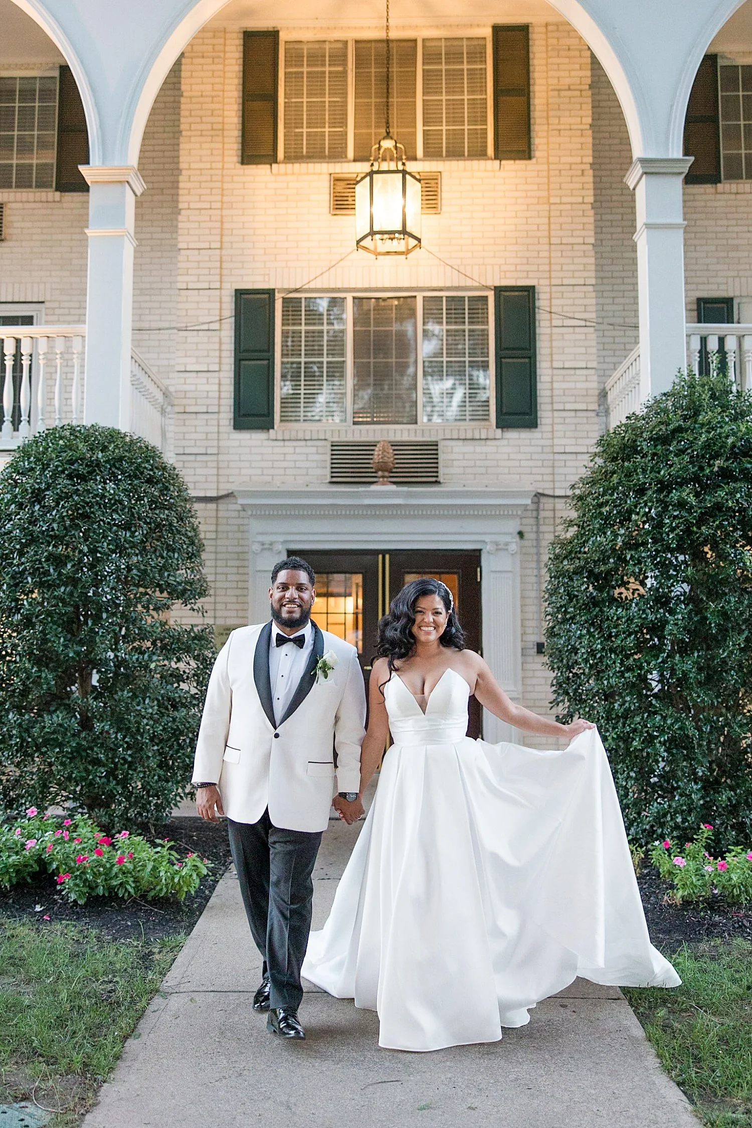  Bride and groom photos in front of The Madison Hotel in New   Jersey  