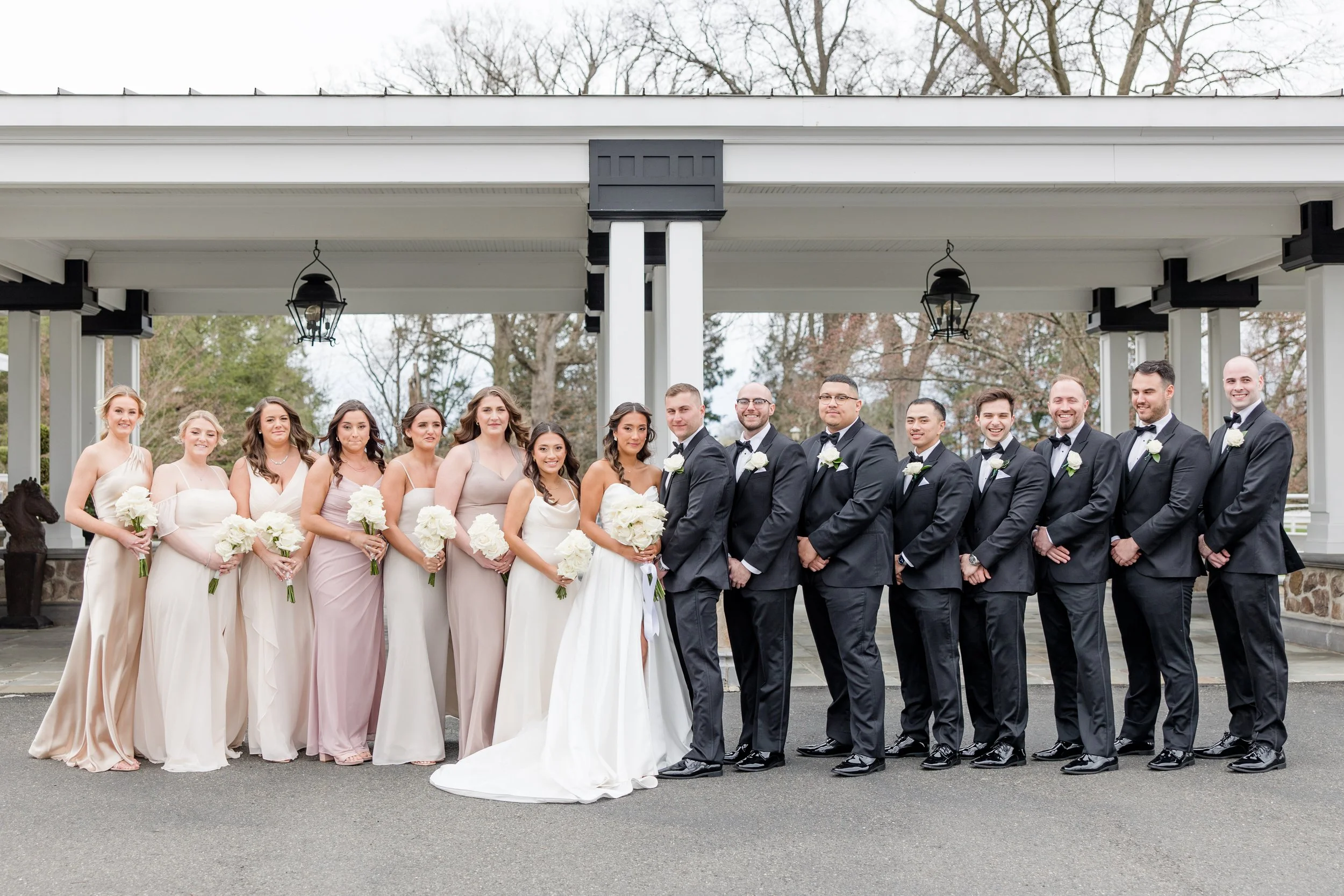 Wedding party photo by Jessica Anne Photography at the Ryland Inn in White House Station, NJ 