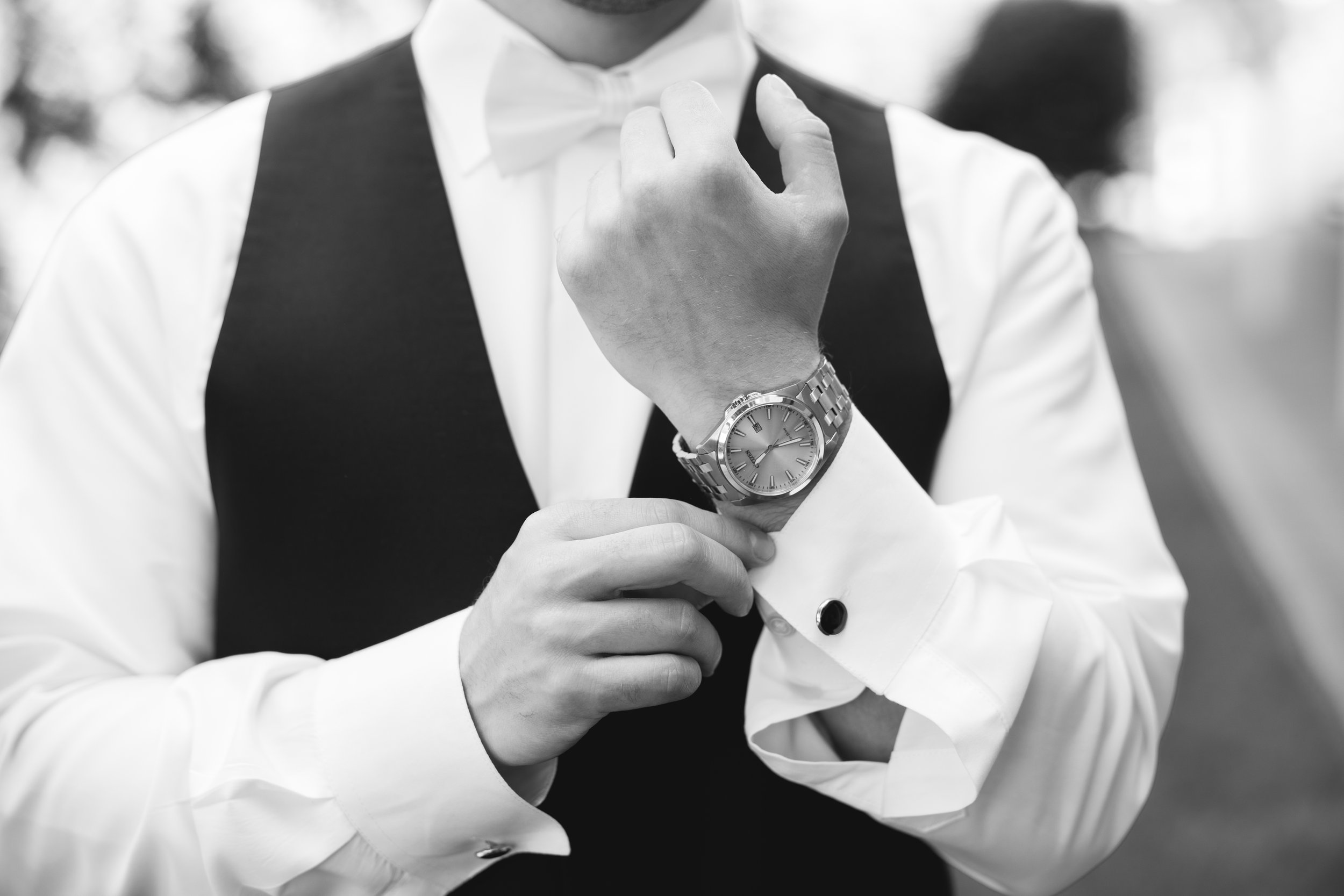 Groom closeup watch shot by NJ Photographer  Jessica Anne Photography