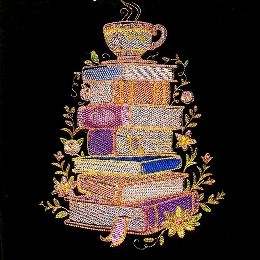 Cup of Tea book stack,6.85"(w) x 9.76"(h),

39176 stitches

