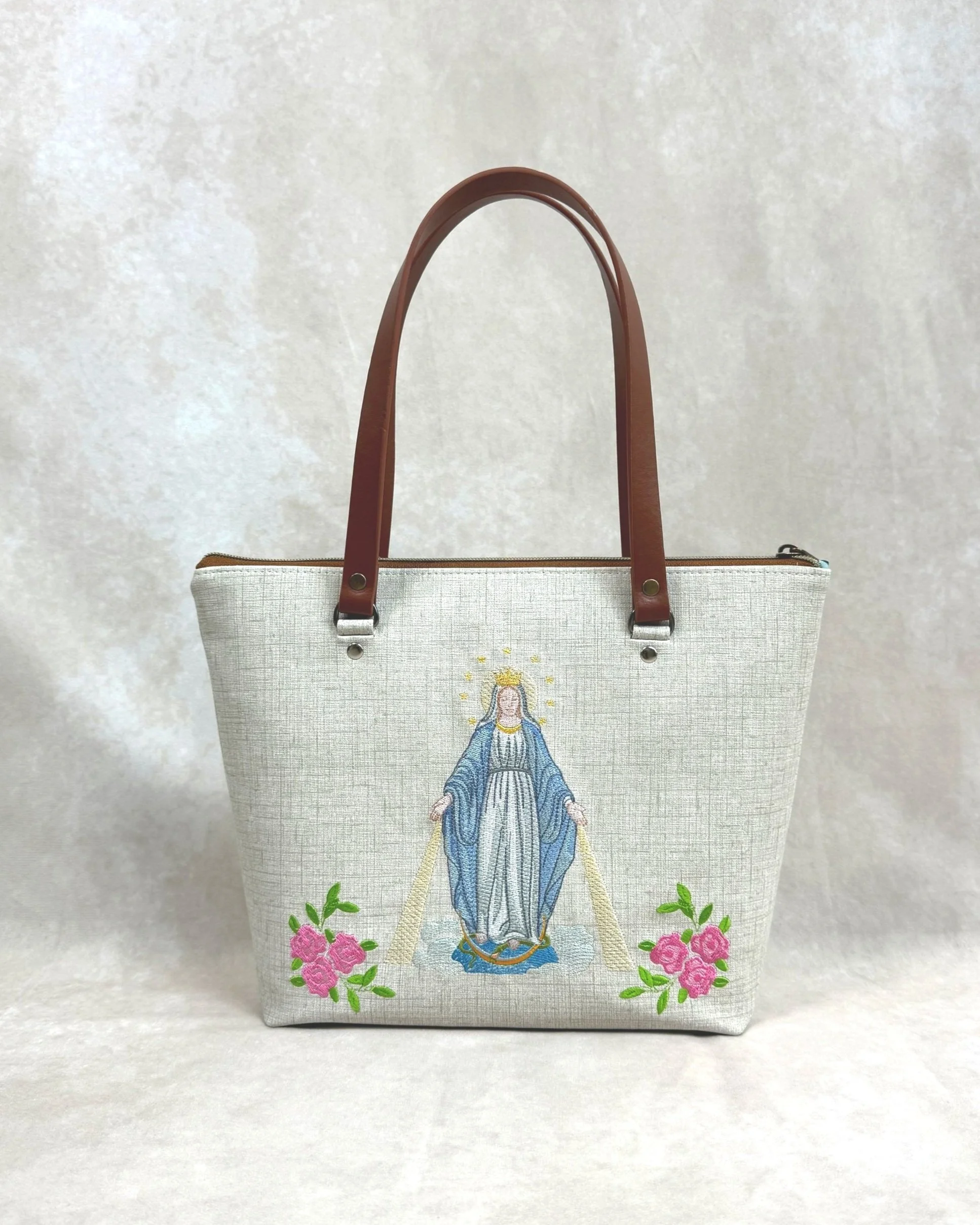 Our Lady of Grace Top Zip Tote