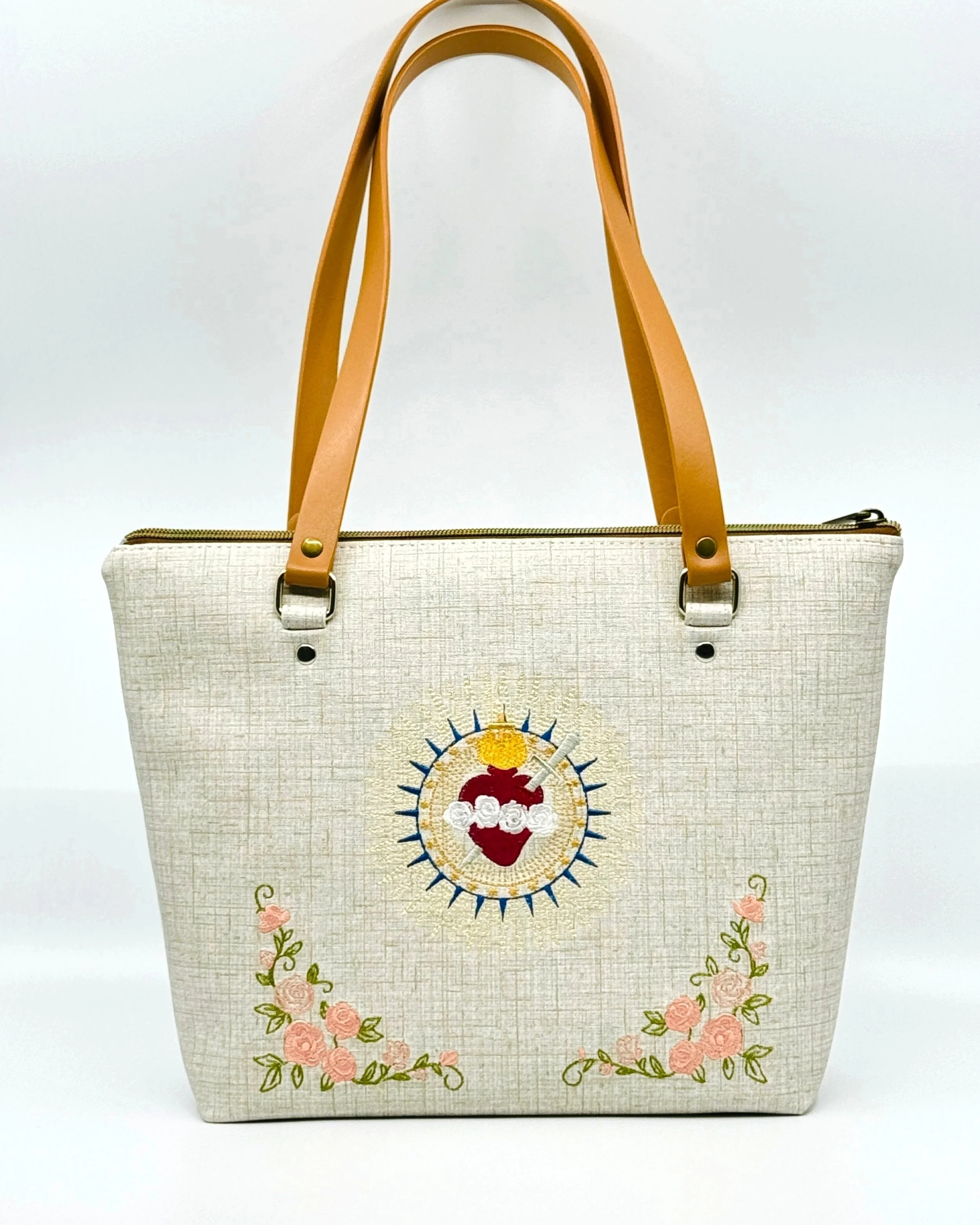 Immaculate Heart Custom  Zip Tote