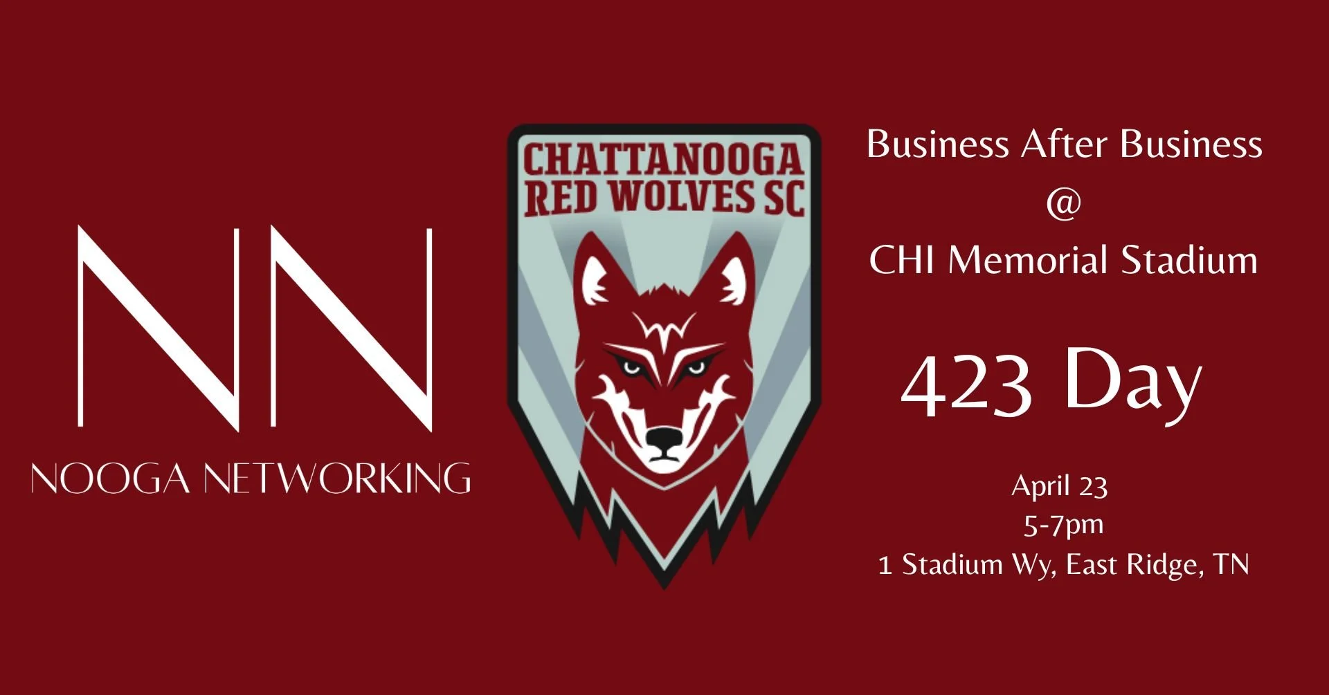 Nooga Networking Business AFTER Business at CHI Memorial Stadium with the Chattanooga Red Wolves Soccer Club
