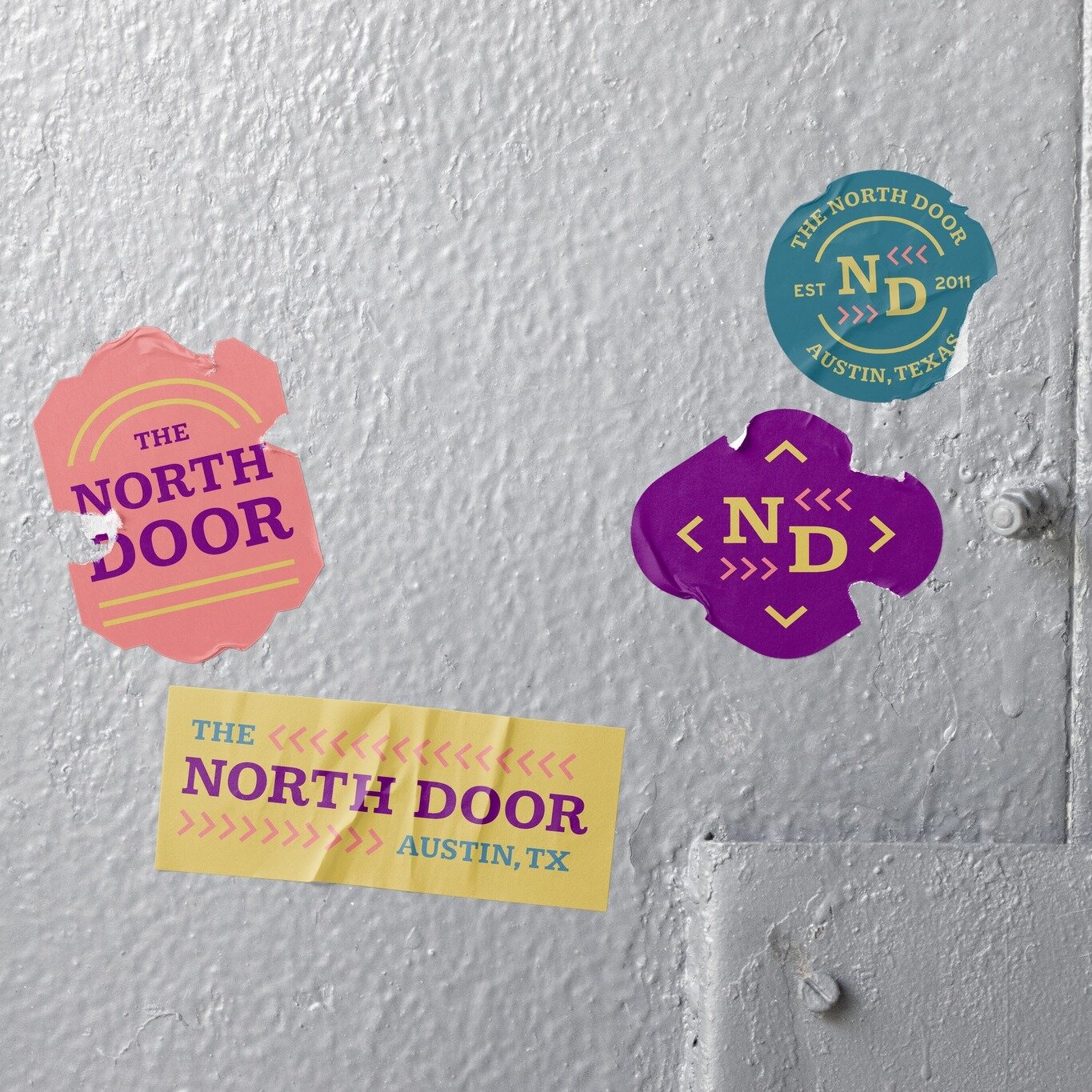 A branding project is never complete without cool merchandises! Let us help you showcase your new brand in fun and creative ways. After developing the new brand for the North Door, we helped them design and source stickers, t-shirts, hoodies, enamel 