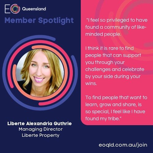 Liberte has been a member of EO for 4 years. She is currently the only female forum moderator and is also a current board member for #eoqld

Did you know there are only 20% females in #eoqld ?

We need more women to join us, so if you are eligible or