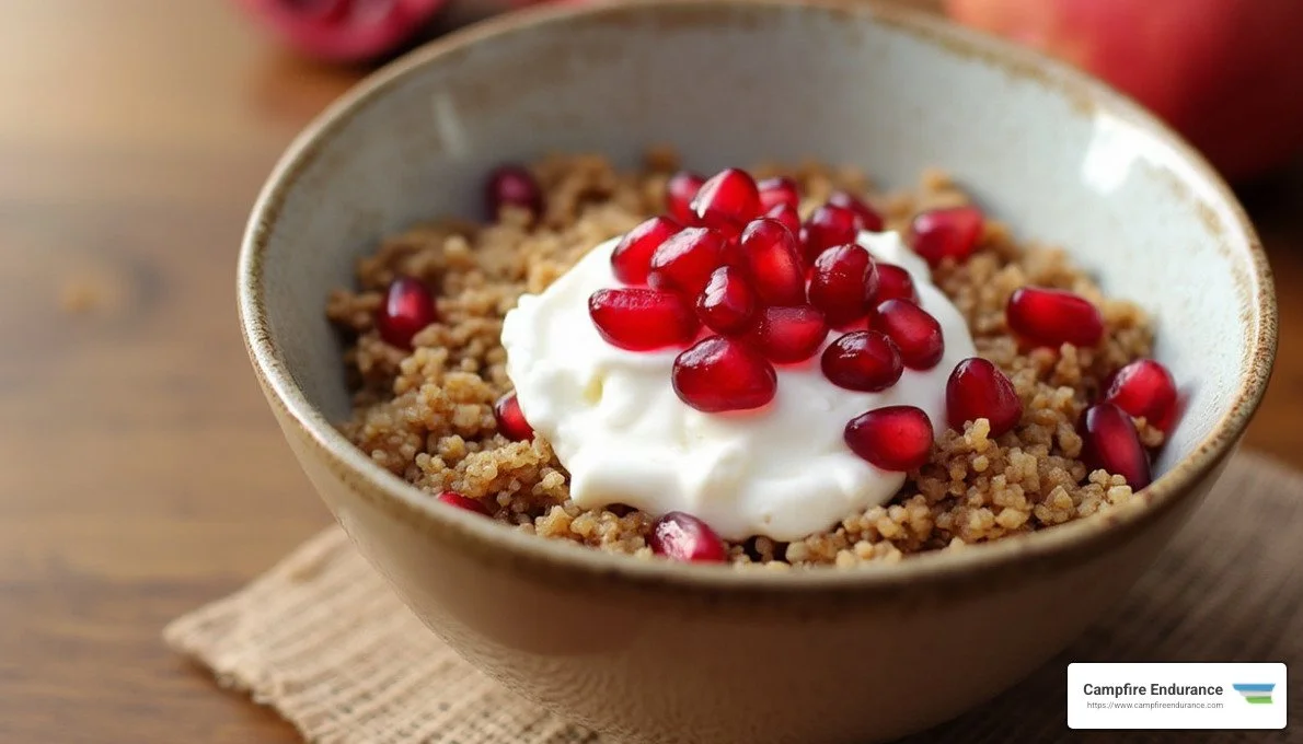 Quinoa Cereal with Greek Yogurt - triathlete meal plan