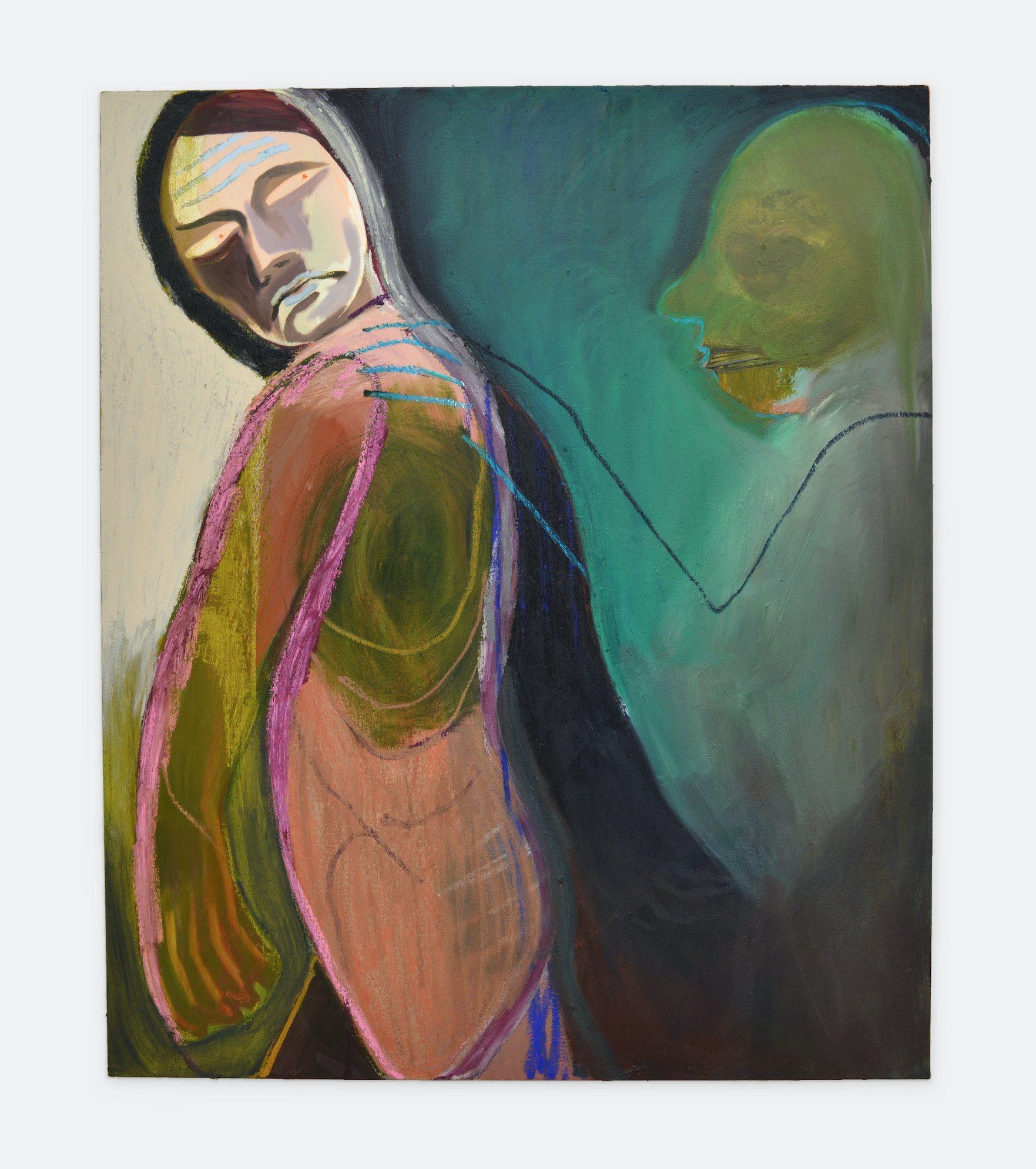 The Messenger / 2023 / oil stick and oil on canvas / 48" x 40"