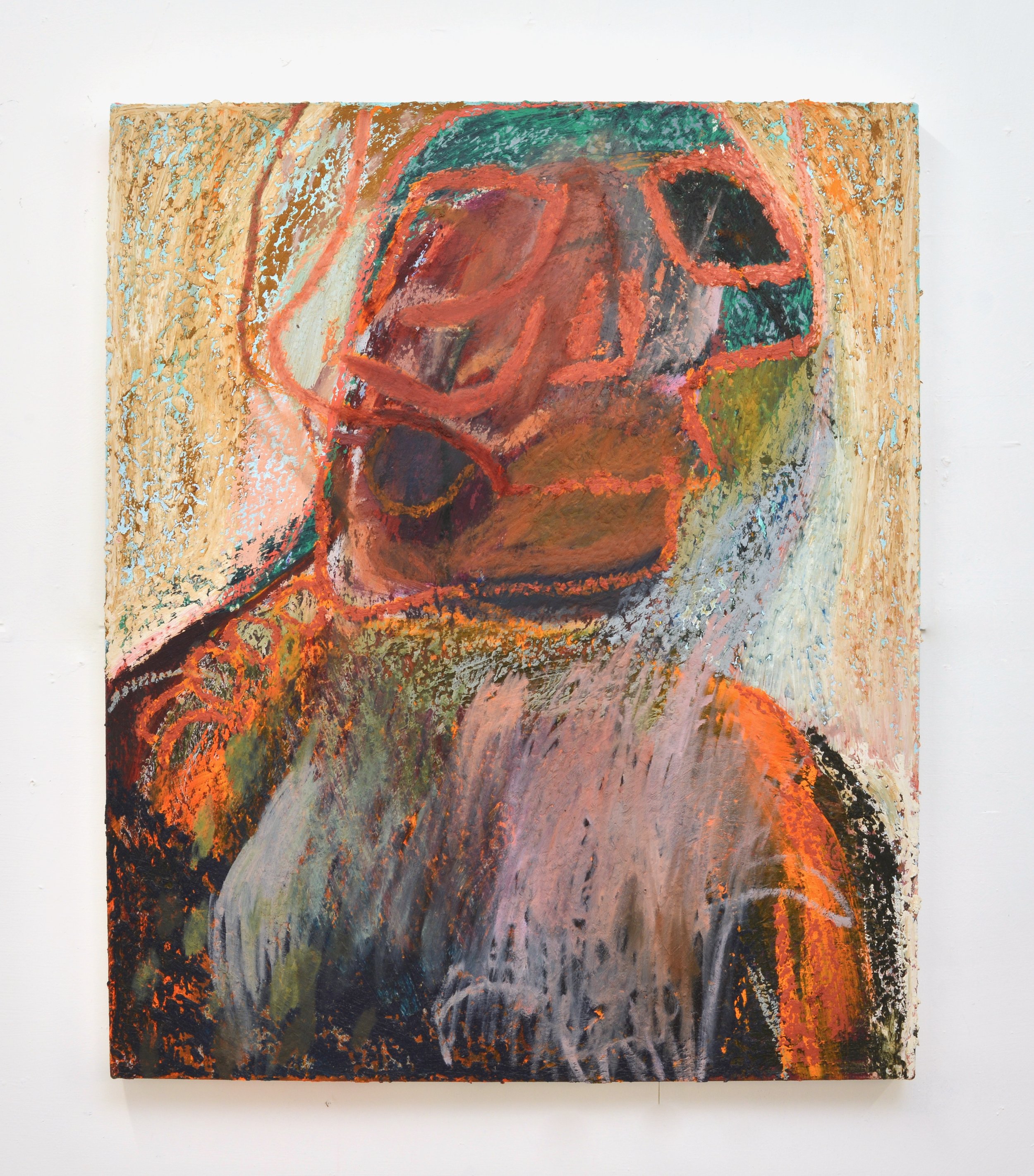 Angel / 2021-23 / oil stick and oil on canvas / 36" x 30"