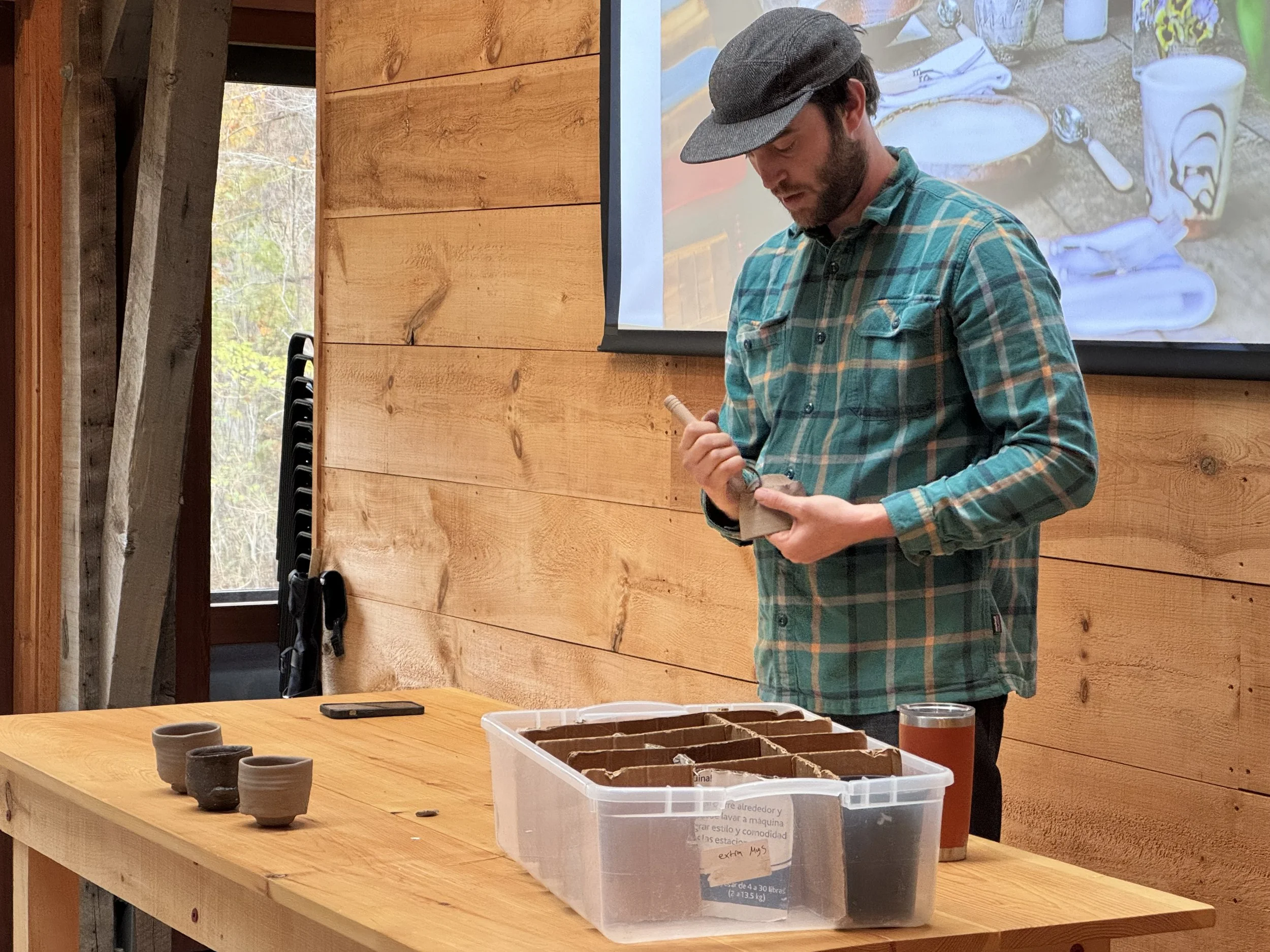 Ceramist Micah Thanhauser displays his pottery at the Japanese Arts and Culture Festival
