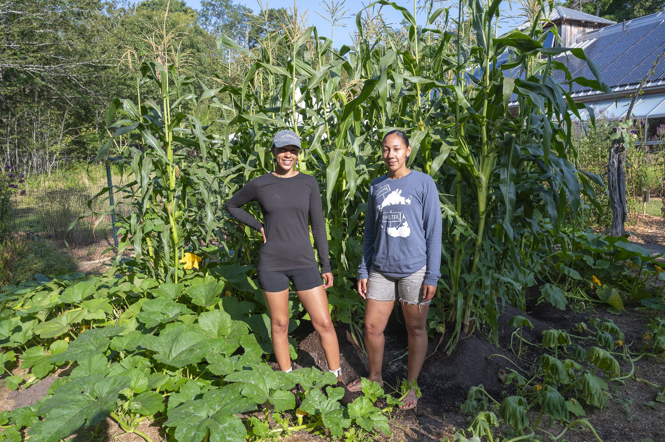 Tysonnae Aiguier-Bolling, NaDaizja Bolling, and the "three sisters" garden