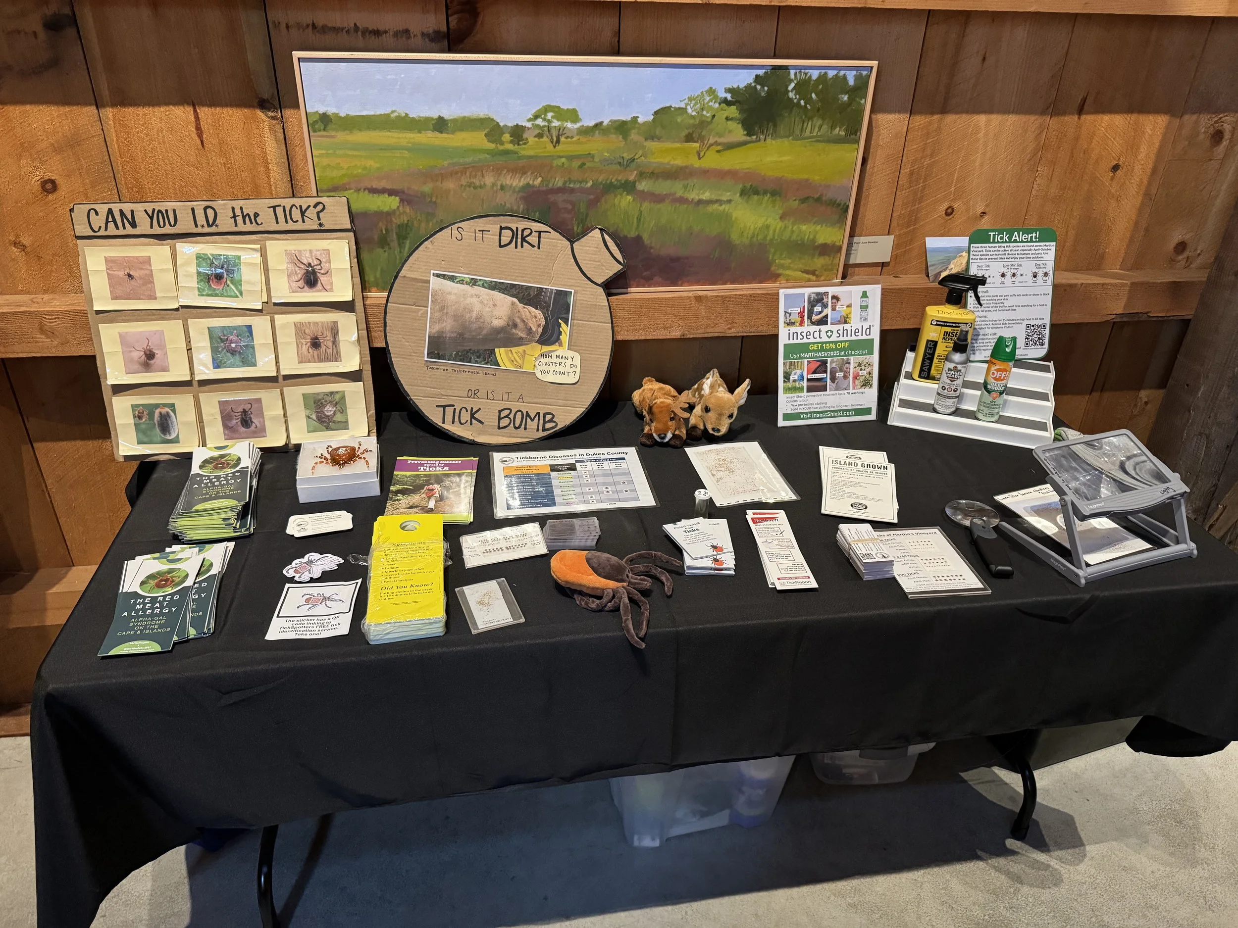 An information table at a Tick Talk