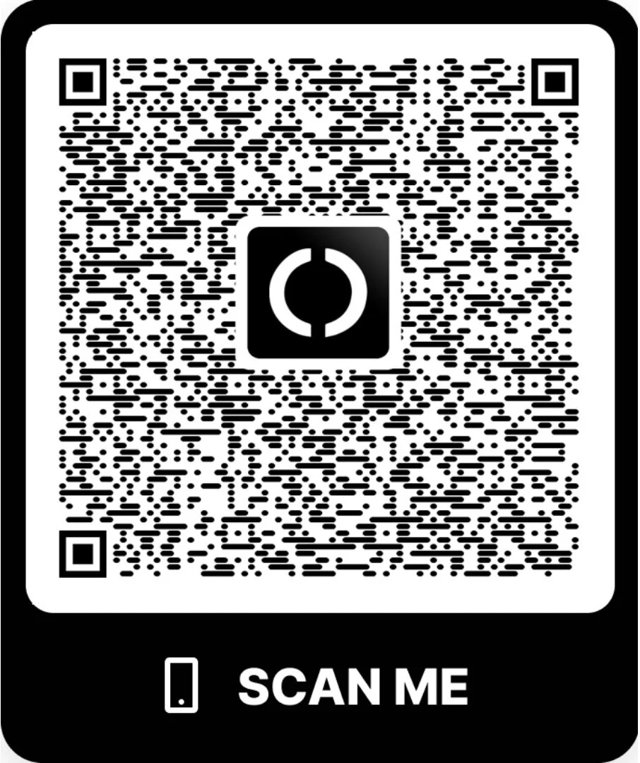 Black and white QR code with the text 'SCAN ME' and an icon of a smartphone at the bottom.