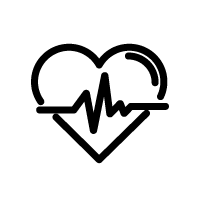 icon of a heart with a heartbeat line