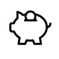 icon of a piggy bank