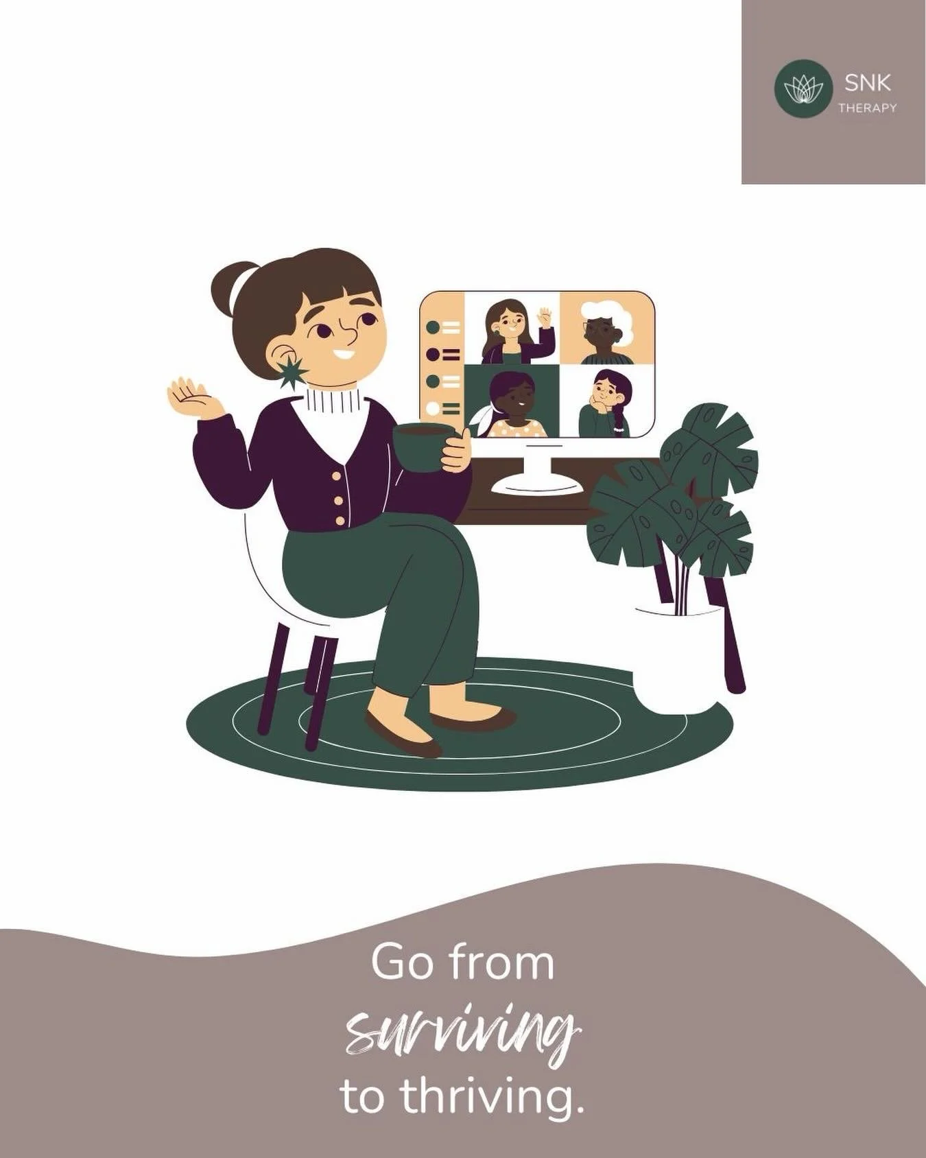 Survival keeps us alive. Thriving lets us live fully. 🌱 
 My 6-week group From Surviving to Thriving is designed for women ready to step out of survival mode and into steadiness, self-trust, and connection.&nbsp;

Women&rsquo;s History Month is a go