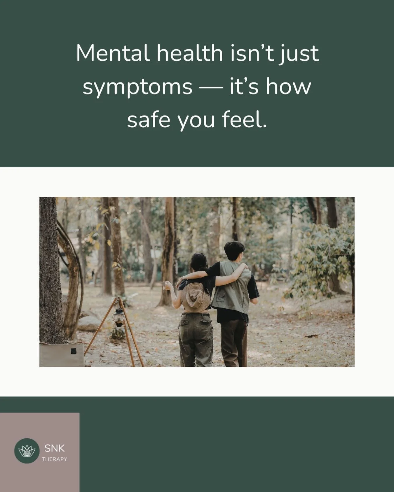 Safety shapes so much of our emotional wellbeing &mdash; often more than we realize.

When the nervous system doesn&rsquo;t feel safe, it can become harder to: &bull; rest &bull; focus &bull; connect with others &bull; regulate emotions &bull; trust 