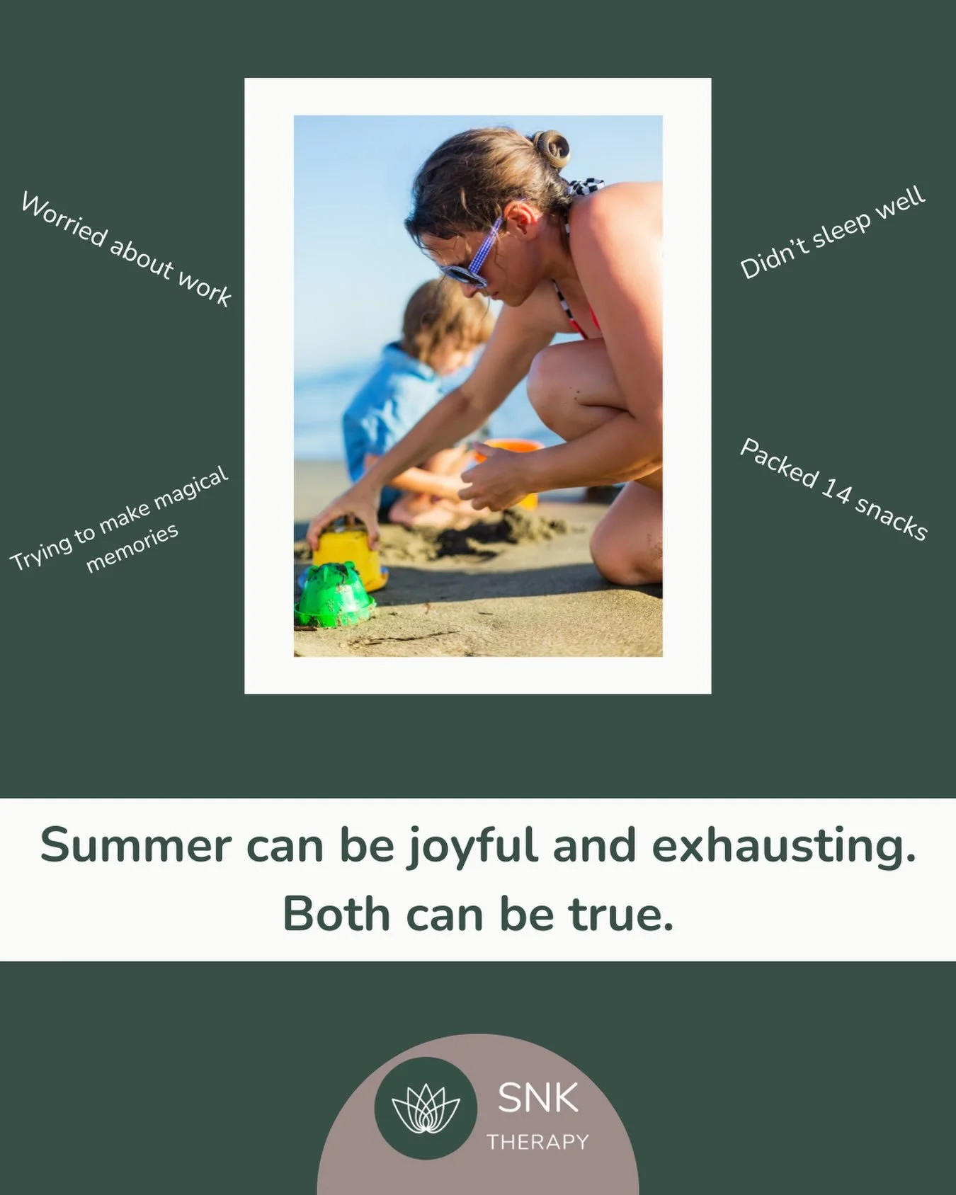 I&rsquo;ve said it before and I&rsquo;ll never stop believing it - two things can be true at the same time. 

For example, summer can include a lot of fun moments with our families AND can be tiring as we try to navigate new routines, summer camps, n