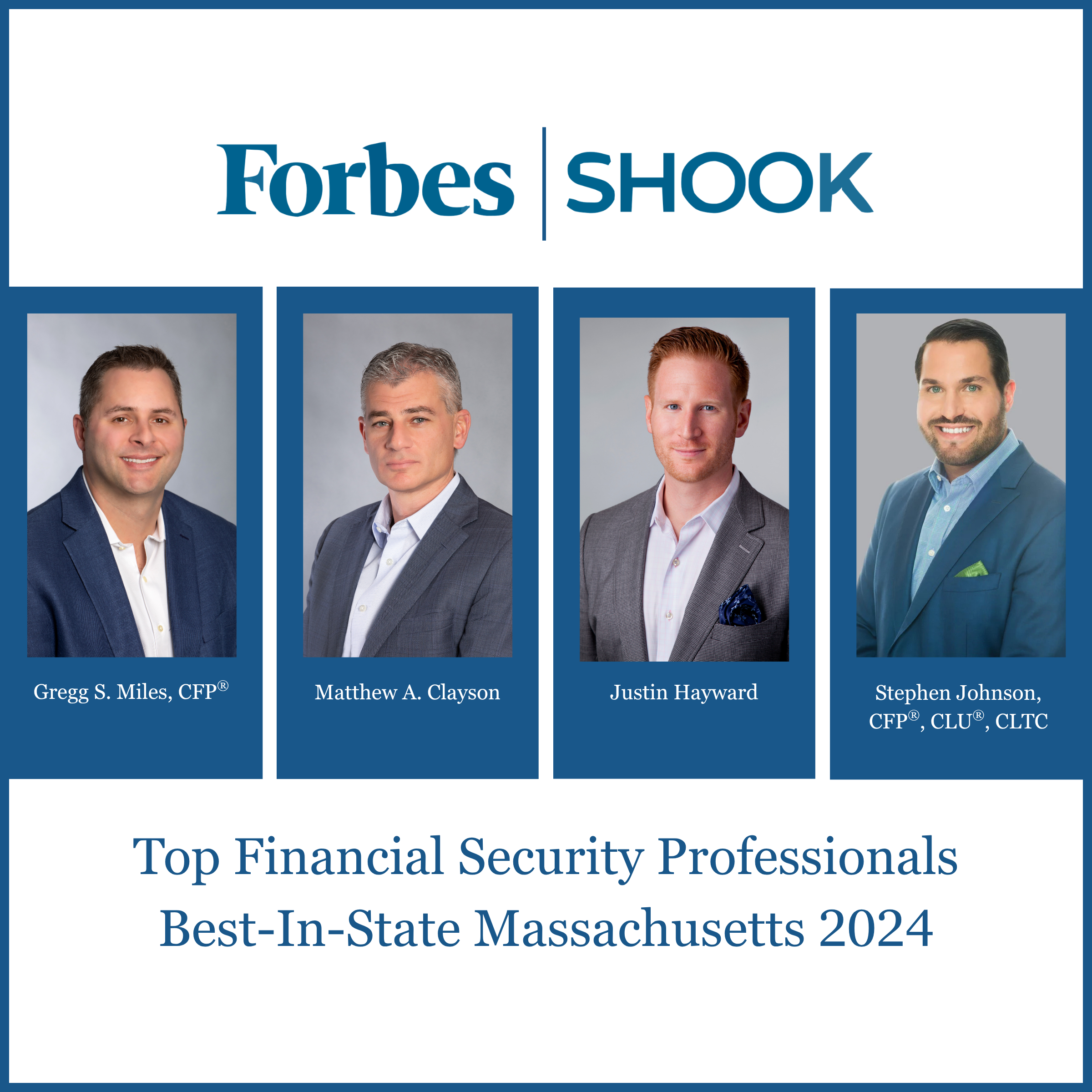 Four Financial Planners Recognized in The 2024 Forbes | SHOOK Best-In-State List