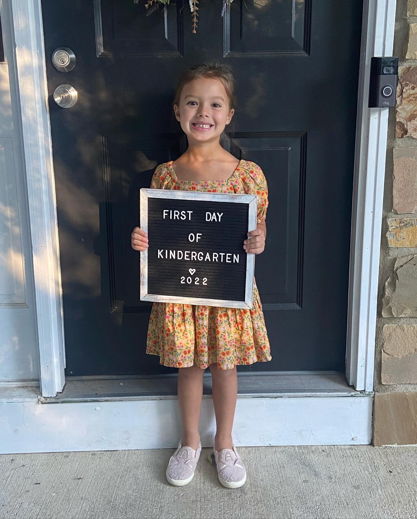 She did great. We did not. 💔 
#jaycelincolnelliott #kindergarten