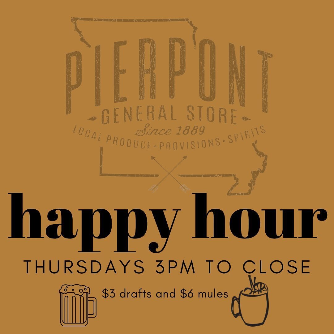 ⏰ it&rsquo;s almost that time‼️ Happy hour is just around the corner and the weather could NOT be better for some drinks on the patio ☀️
See you soon! 
- your Pierpont Friends