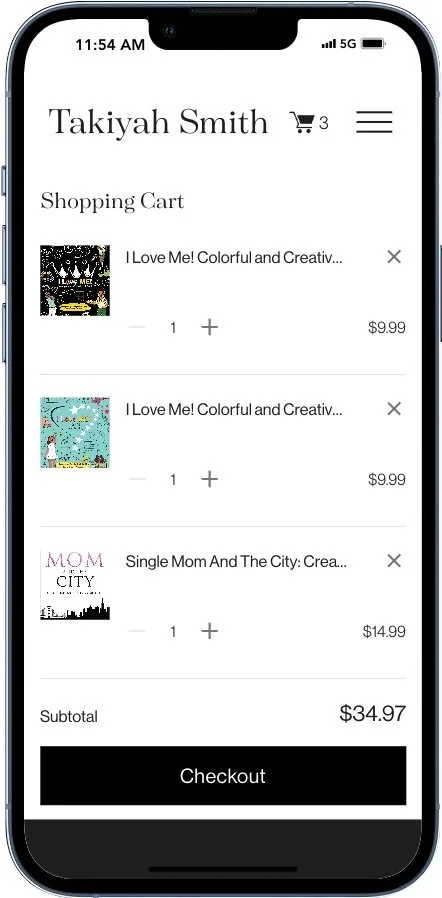 E-Commerce Store Shopping Cart