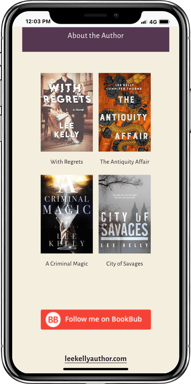 Social Media Links Page - Book Covers