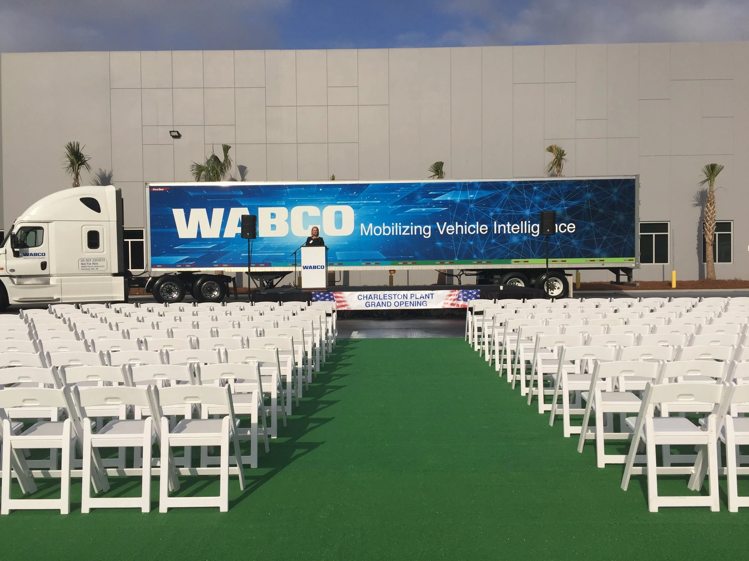 Organized key public and political figures, customers, local businesses and media to attend a global Commercial Vehicle supplier new facility grand opening.