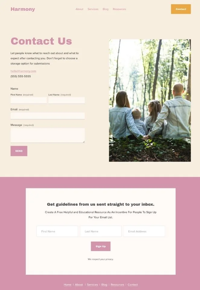 Squarespace Website Templates for Yomu Coaches
