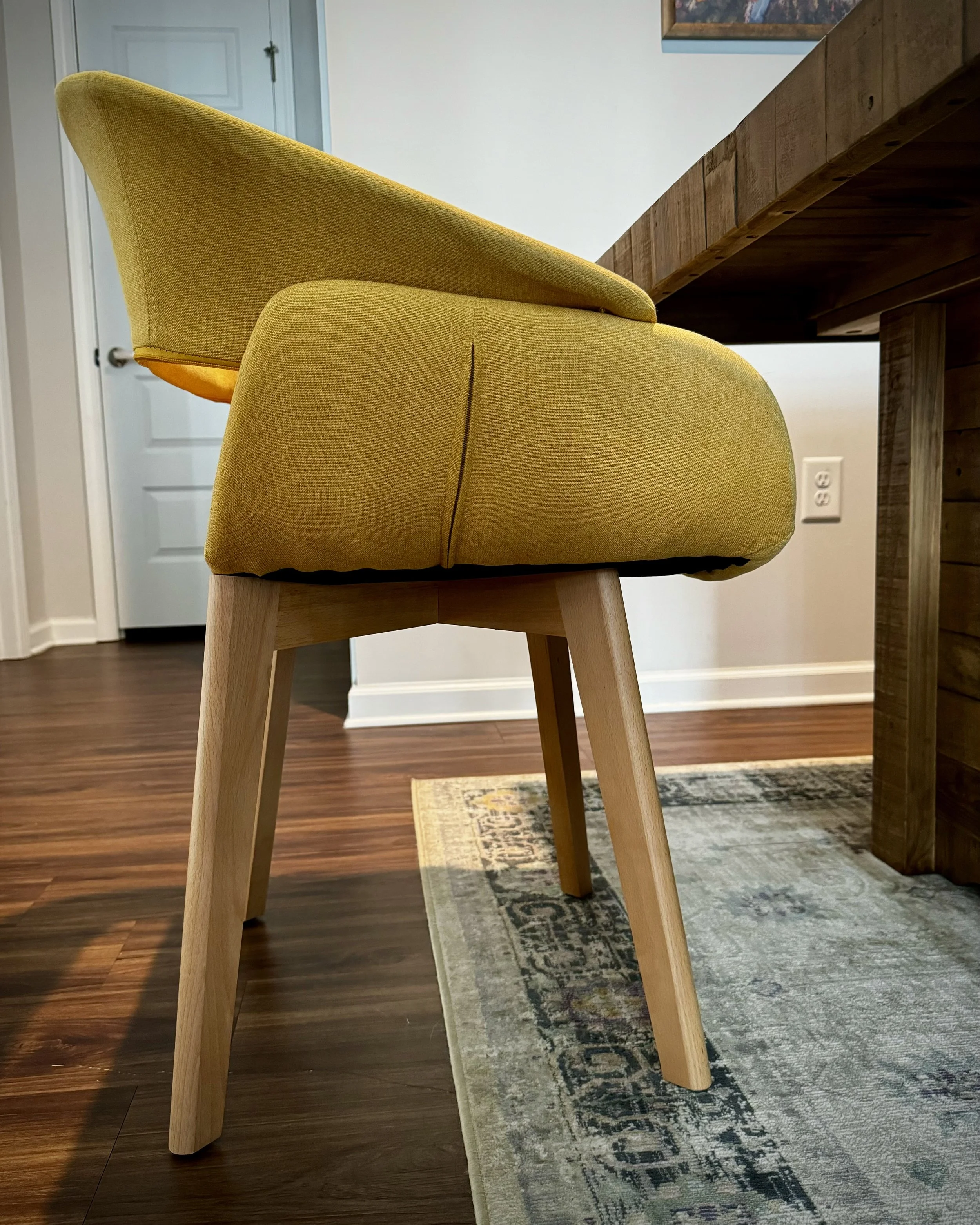 Solid Wood Armchair (Set of 2) - Yellow.jpeg