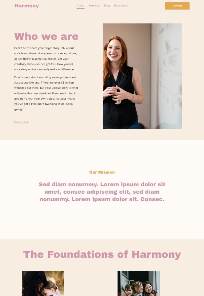 Squarespace Web Templates for Therapist